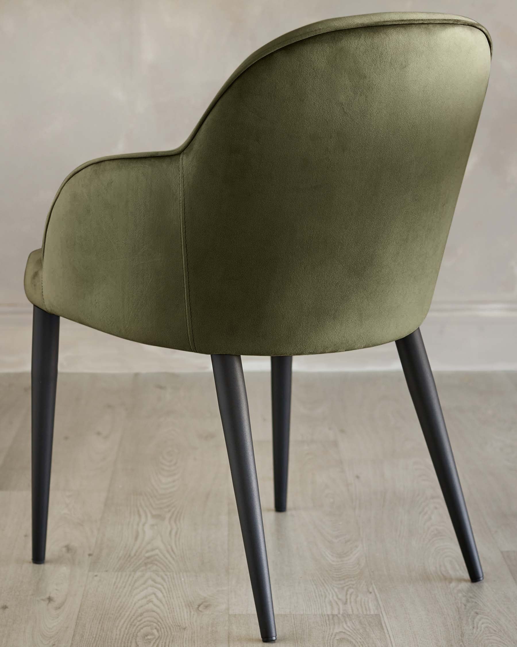 Lani olive green velvet dining chair - Image 3