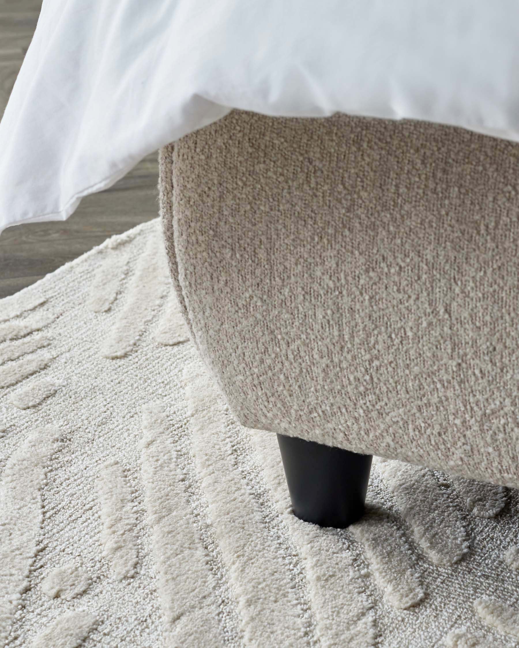 Lani Soft Boucle Natural Super King Ottoman Storage Bed - Image 5