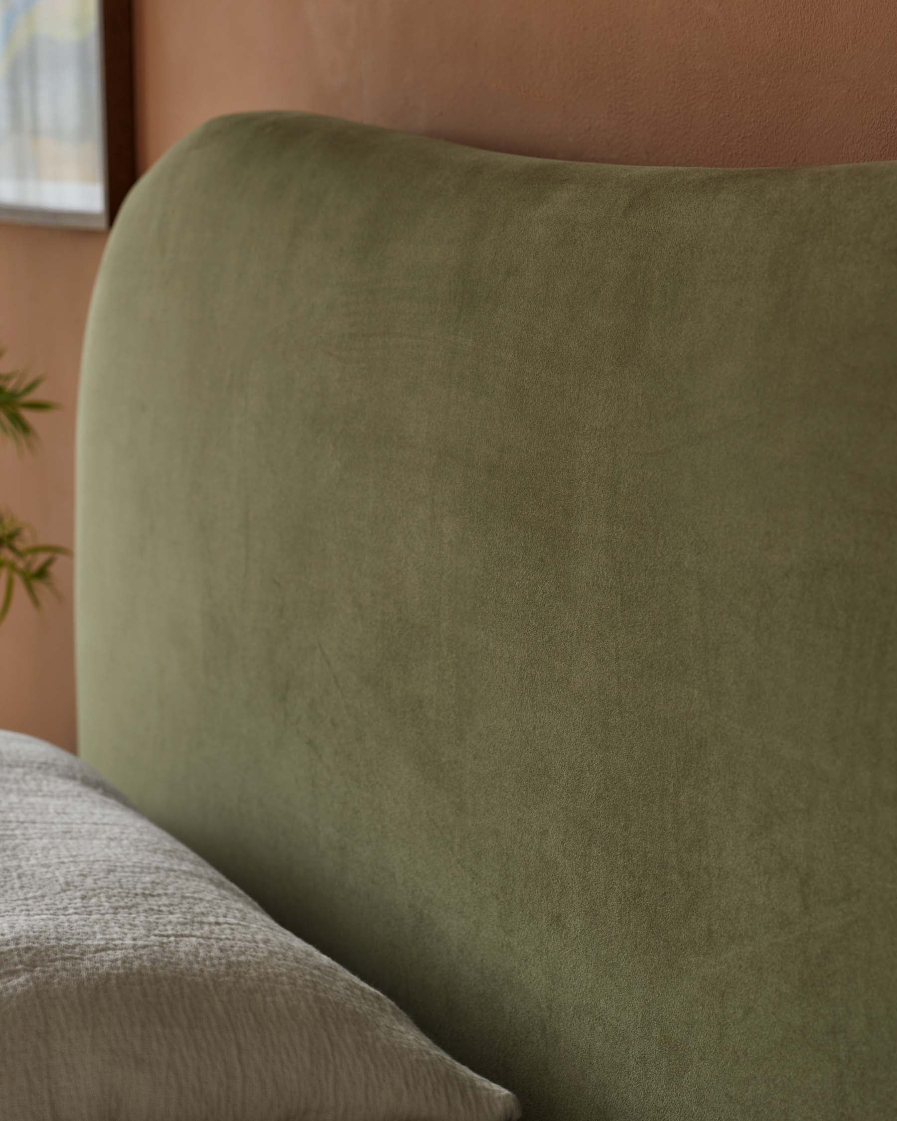 Lani olive green velvet super king ottoman storage bed - Image 6