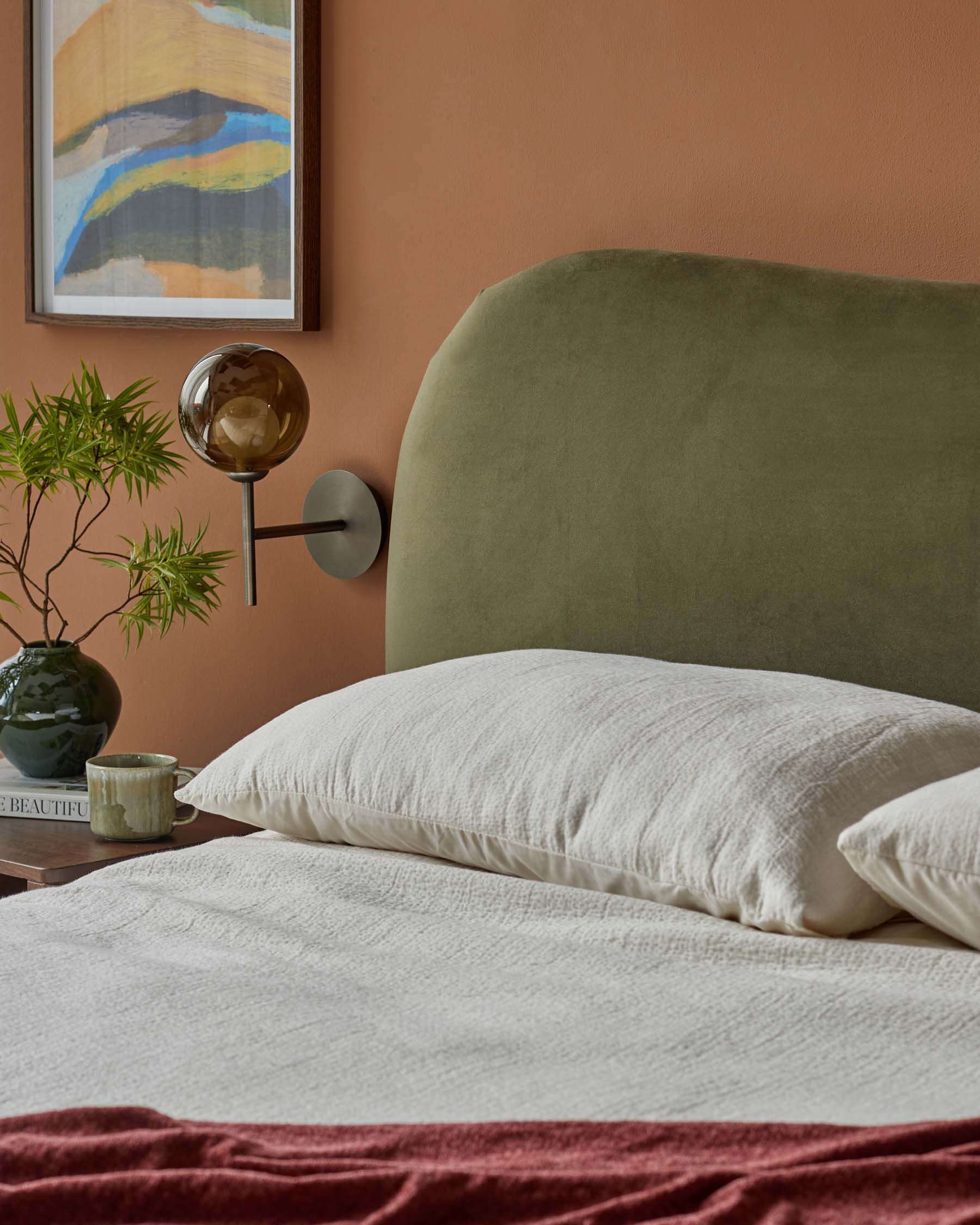Lani olive green velvet super king ottoman storage bed - Image 7