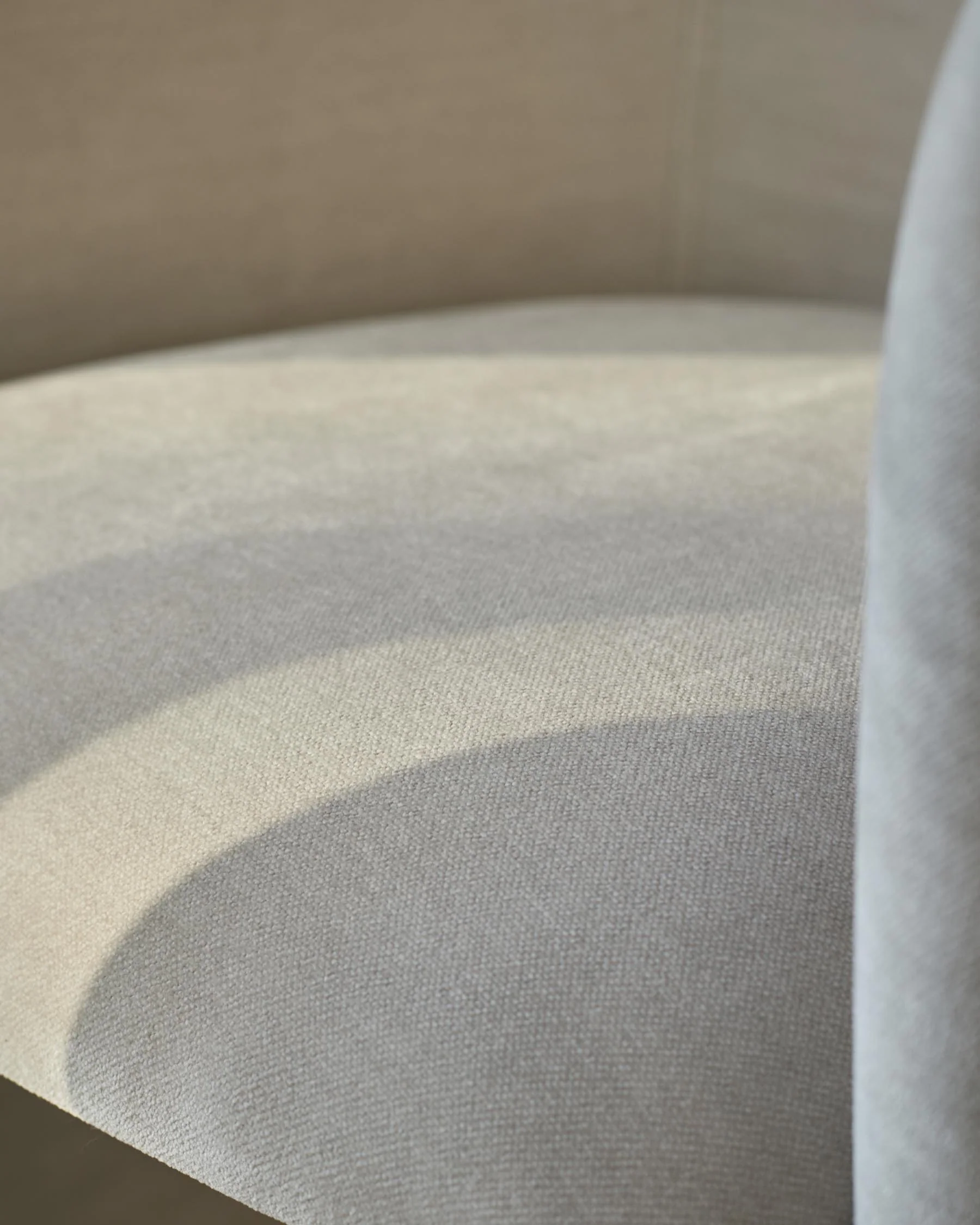 Leighton natural grey chenille dining chair - Image 4
