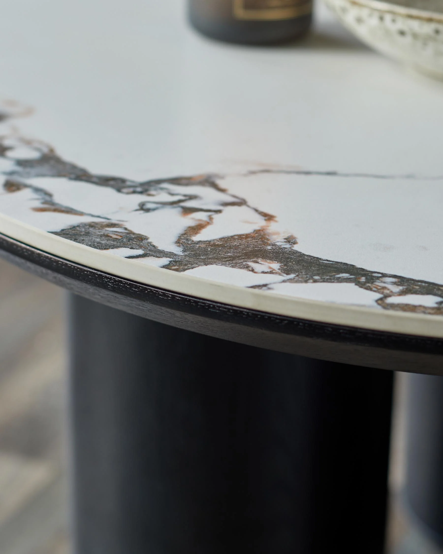 Lena white calacatta ceramic coffee table - Image 5