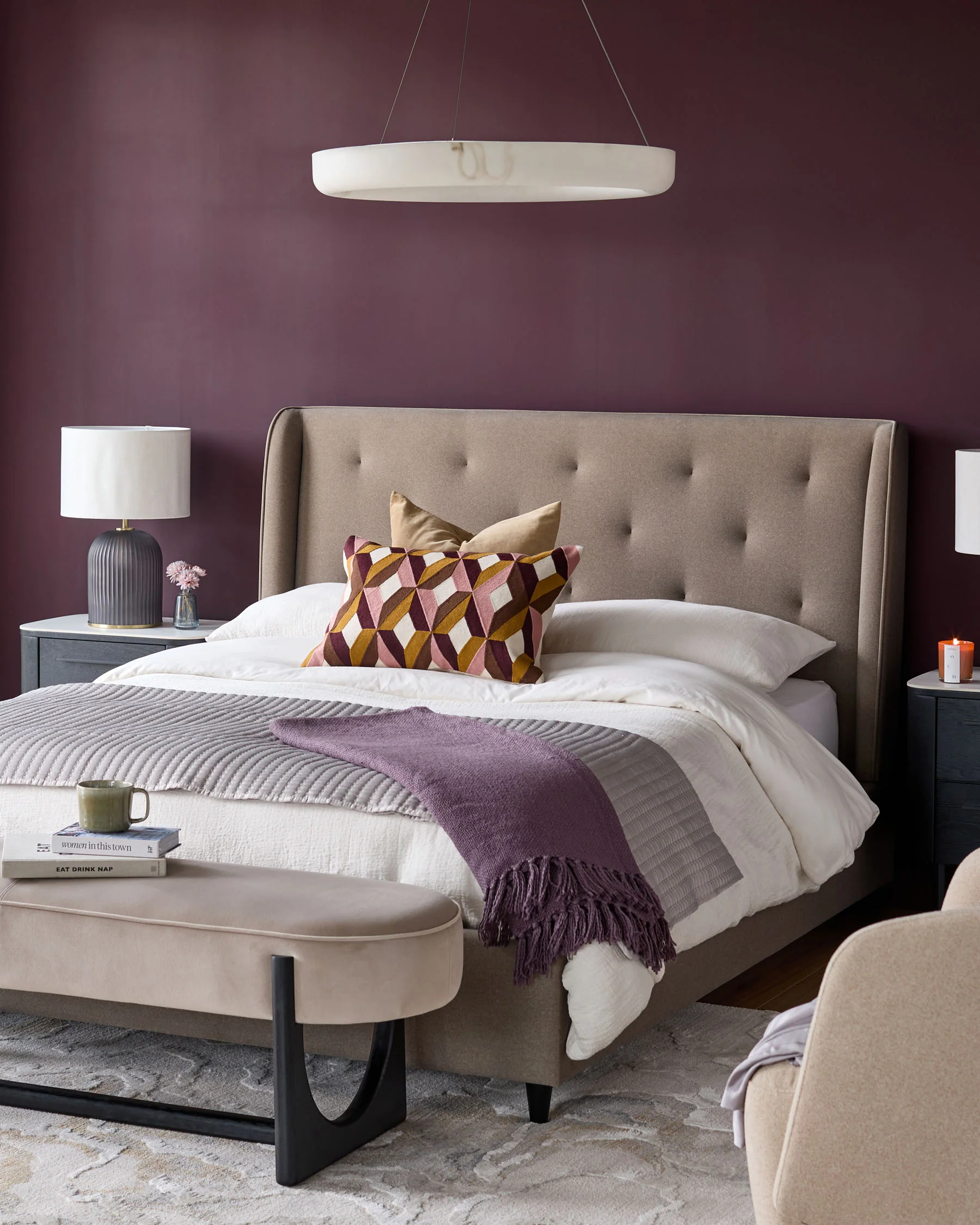 Lenora mocha fabric double ottoman storage bed - Image 2