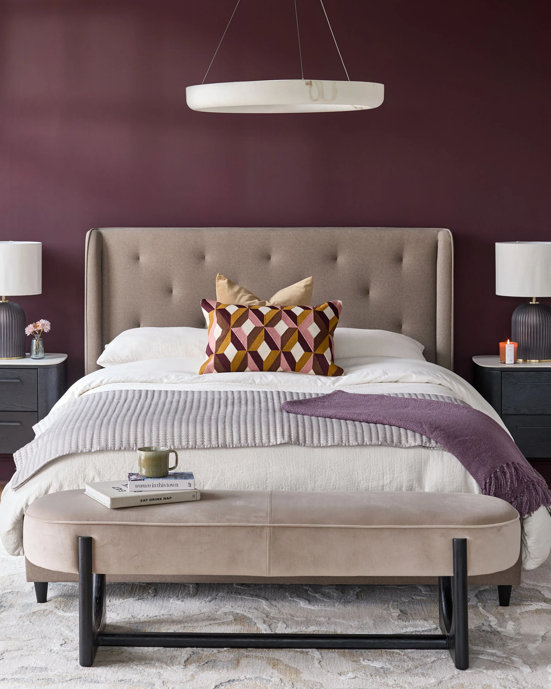 Lenora mocha fabric double ottoman storage bed - Image 4