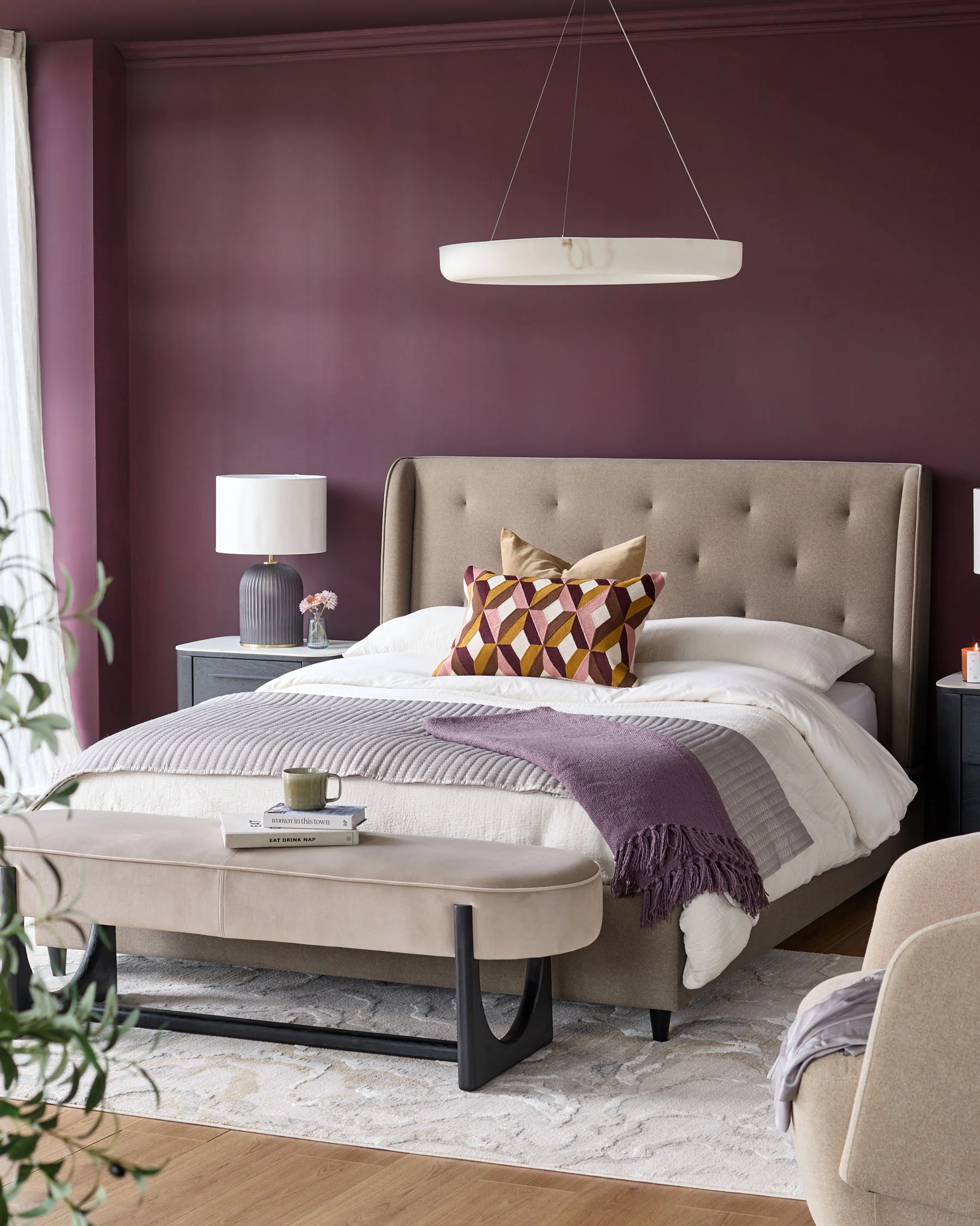 Lenora mocha fabric double ottoman storage bed - Image 6