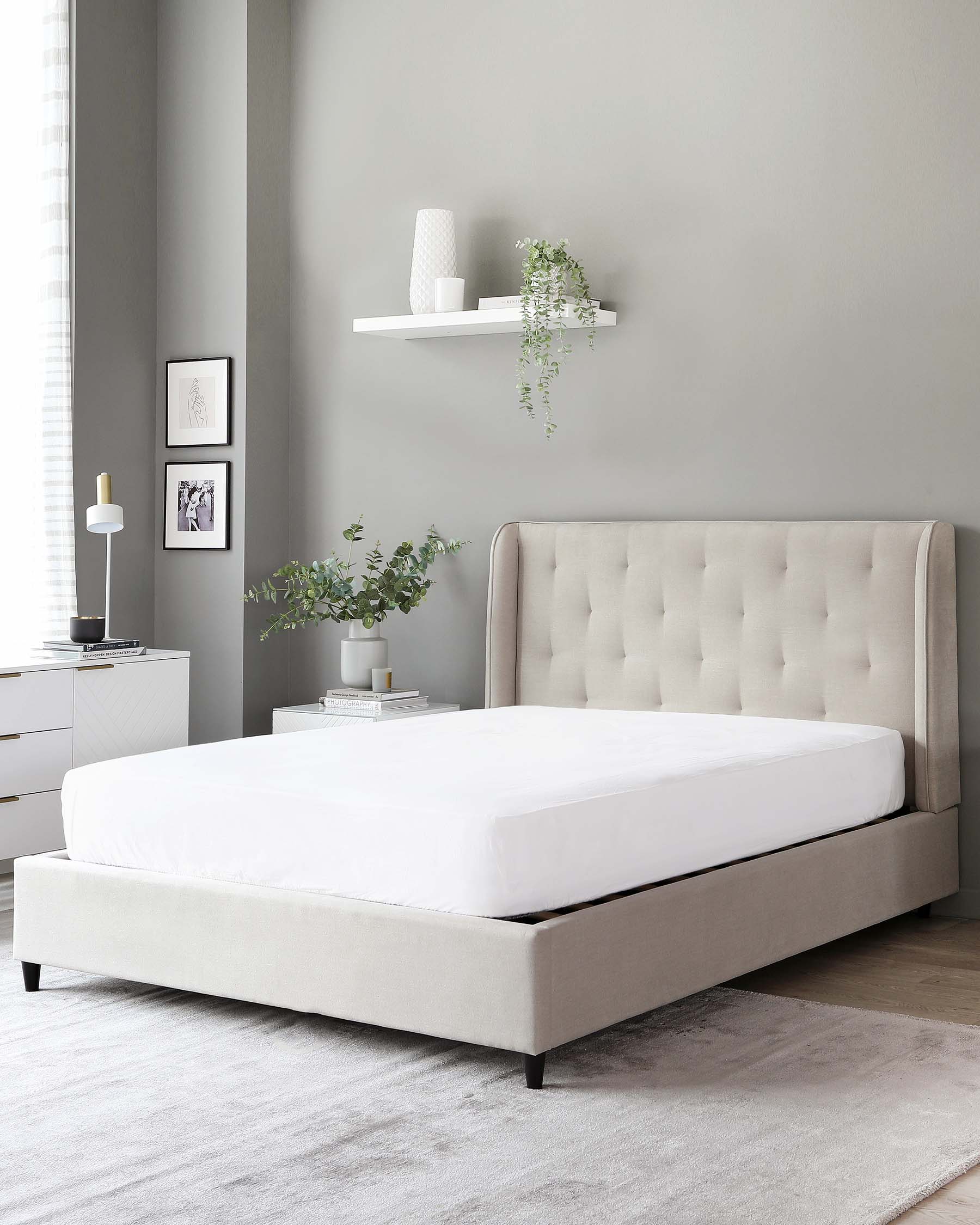 Lenora Cream Fabric King Size Ottoman Storage Bed - Image 7