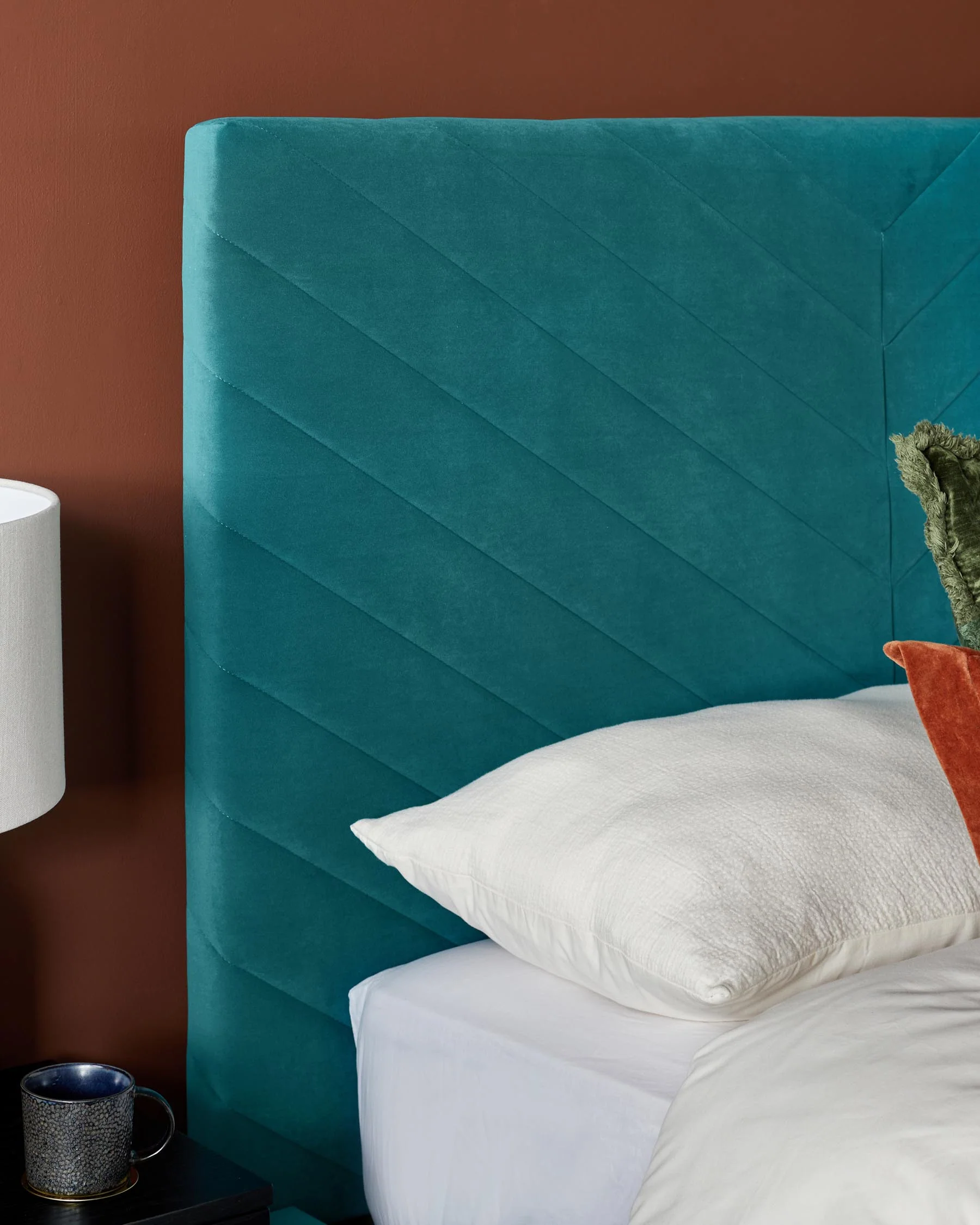 Leo Light Teal Velvet King Size Ottoman Storage Bed - Image 10