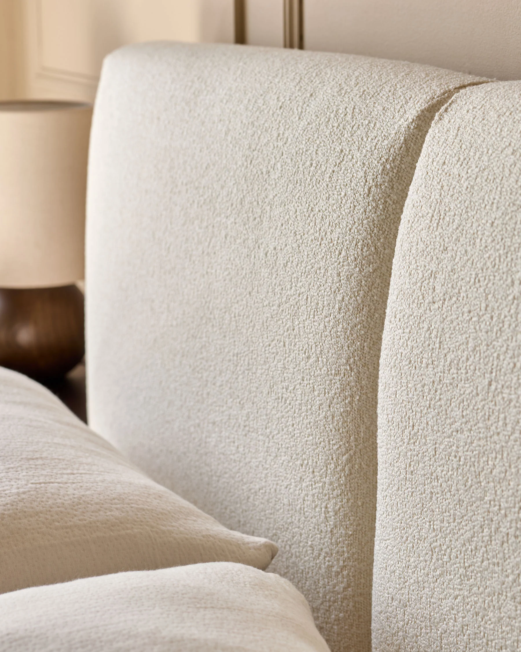 Leona ivory boucle double ottoman storage bed - Image 8