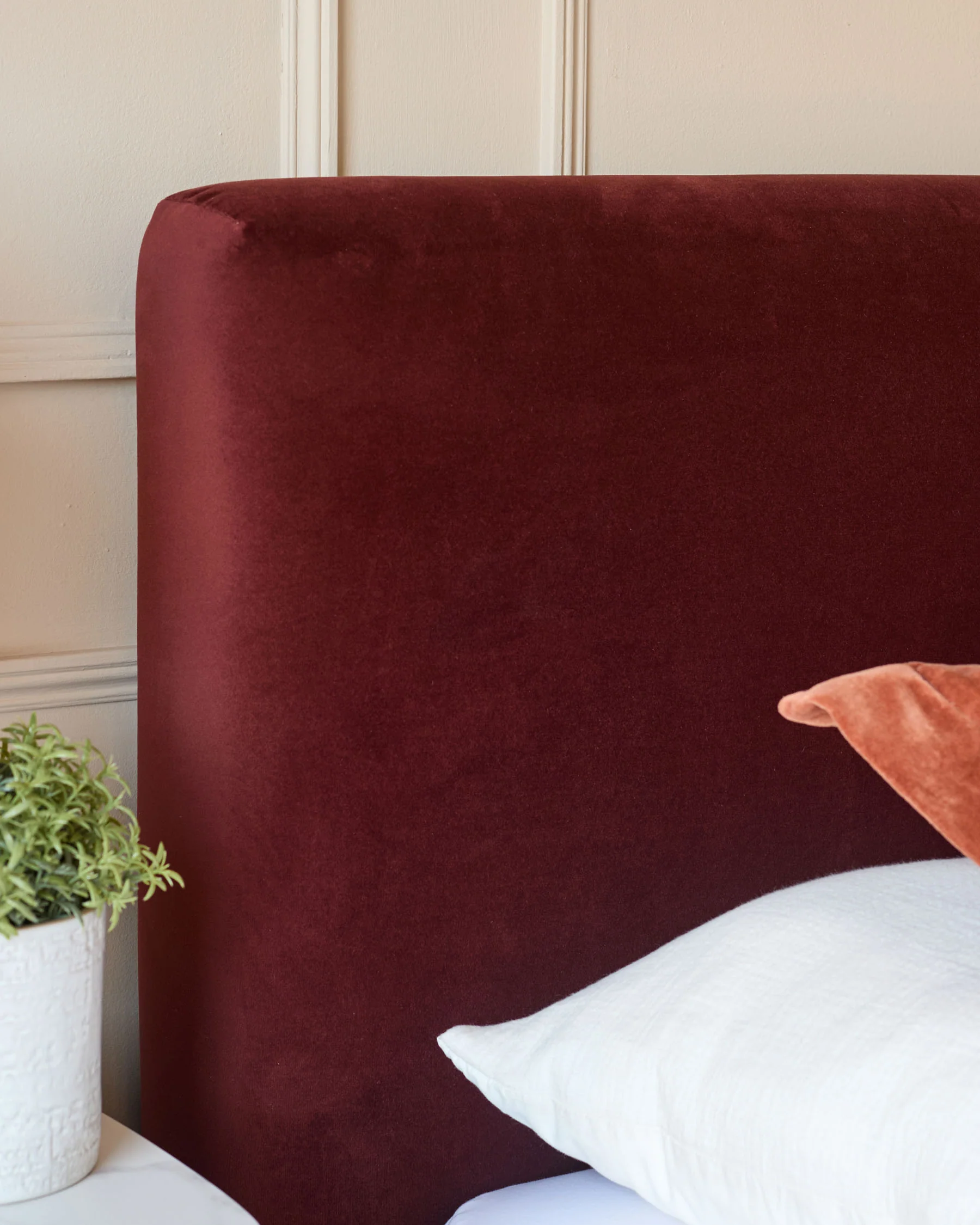 Leona toffee red velvet double ottoman storage bed - Image 7