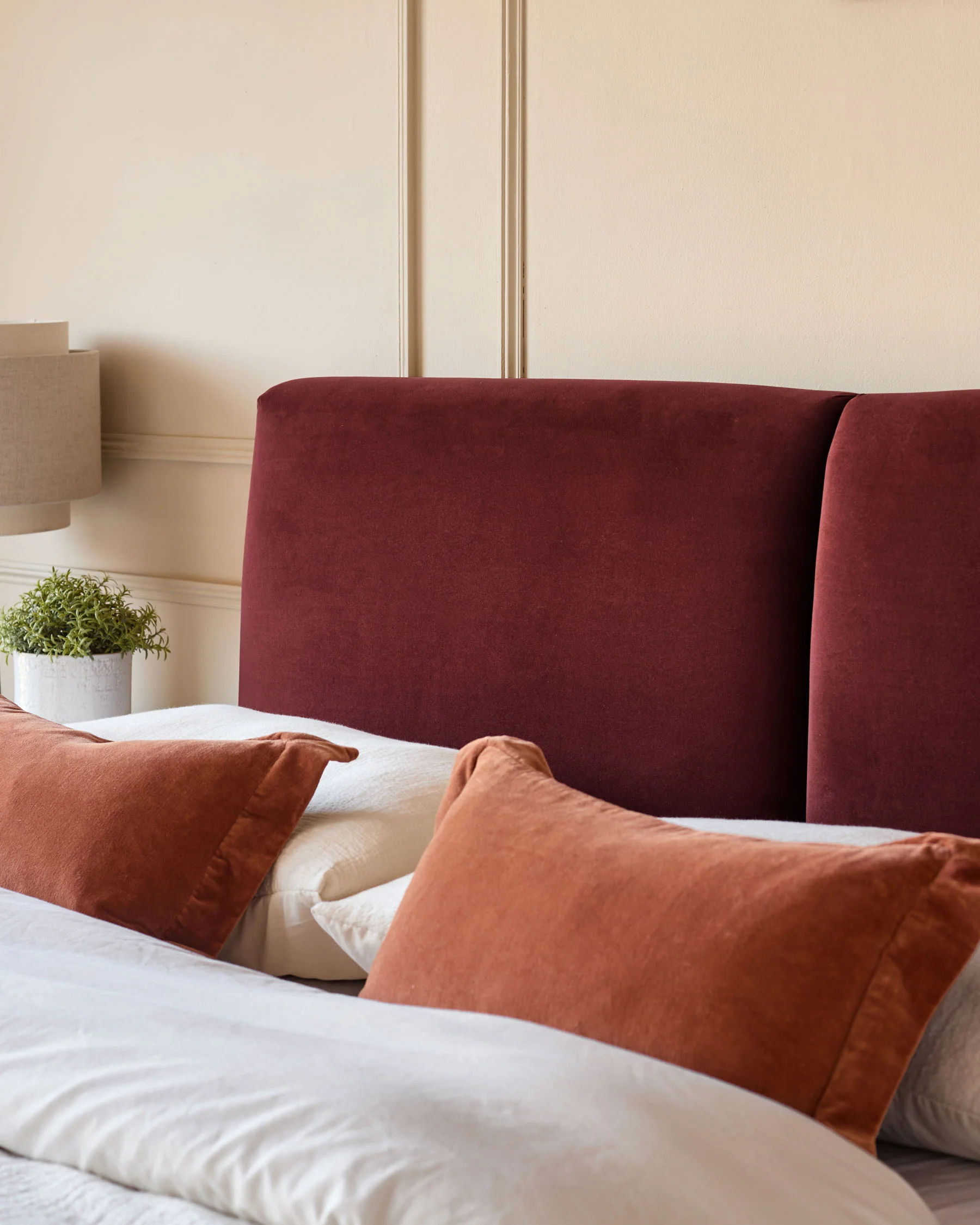 Leona toffee red velvet super king size ottoman bed - Image 6