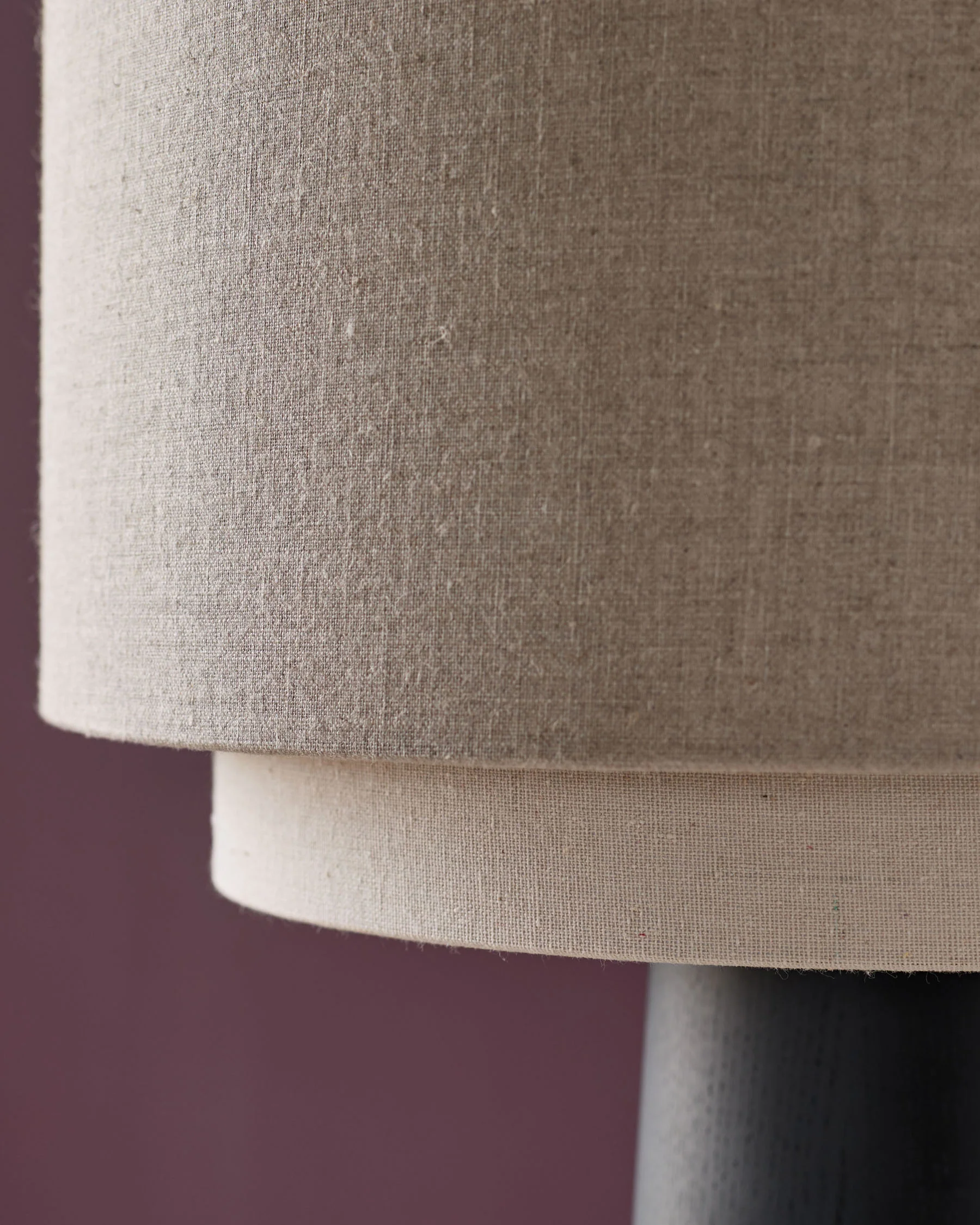 Leonie natural and mocha linen dark wood table lamp - Image 7