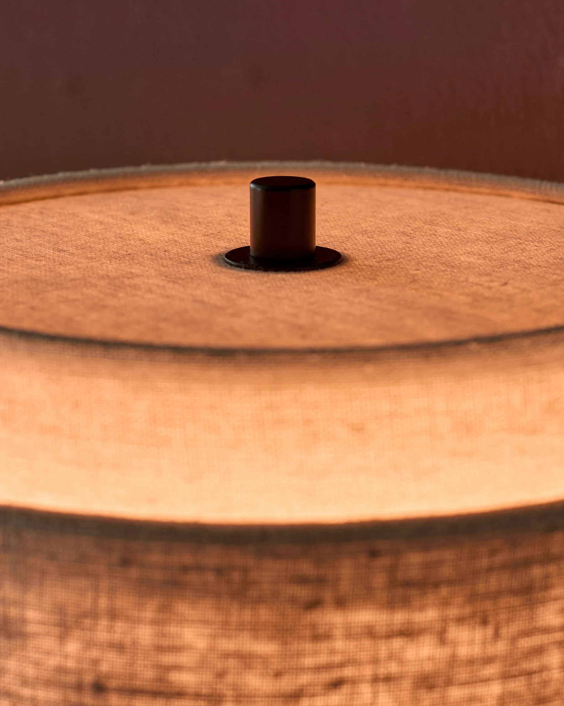 Leonie natural and mocha linen dark wood wall light - Image 5