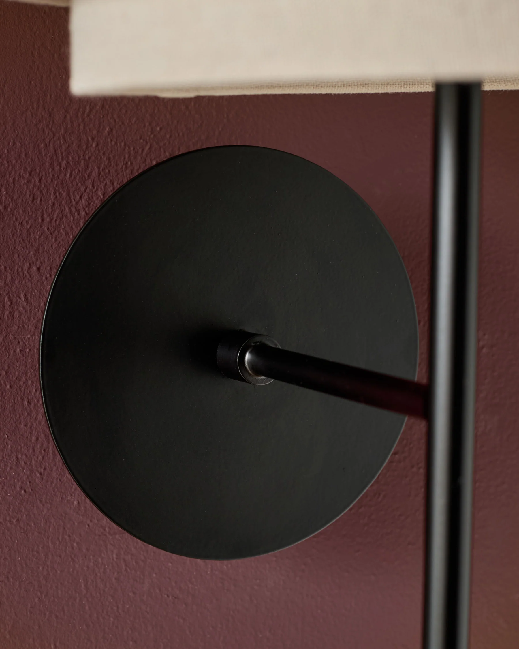 Leonie natural and mocha linen dark wood wall light - Image 8