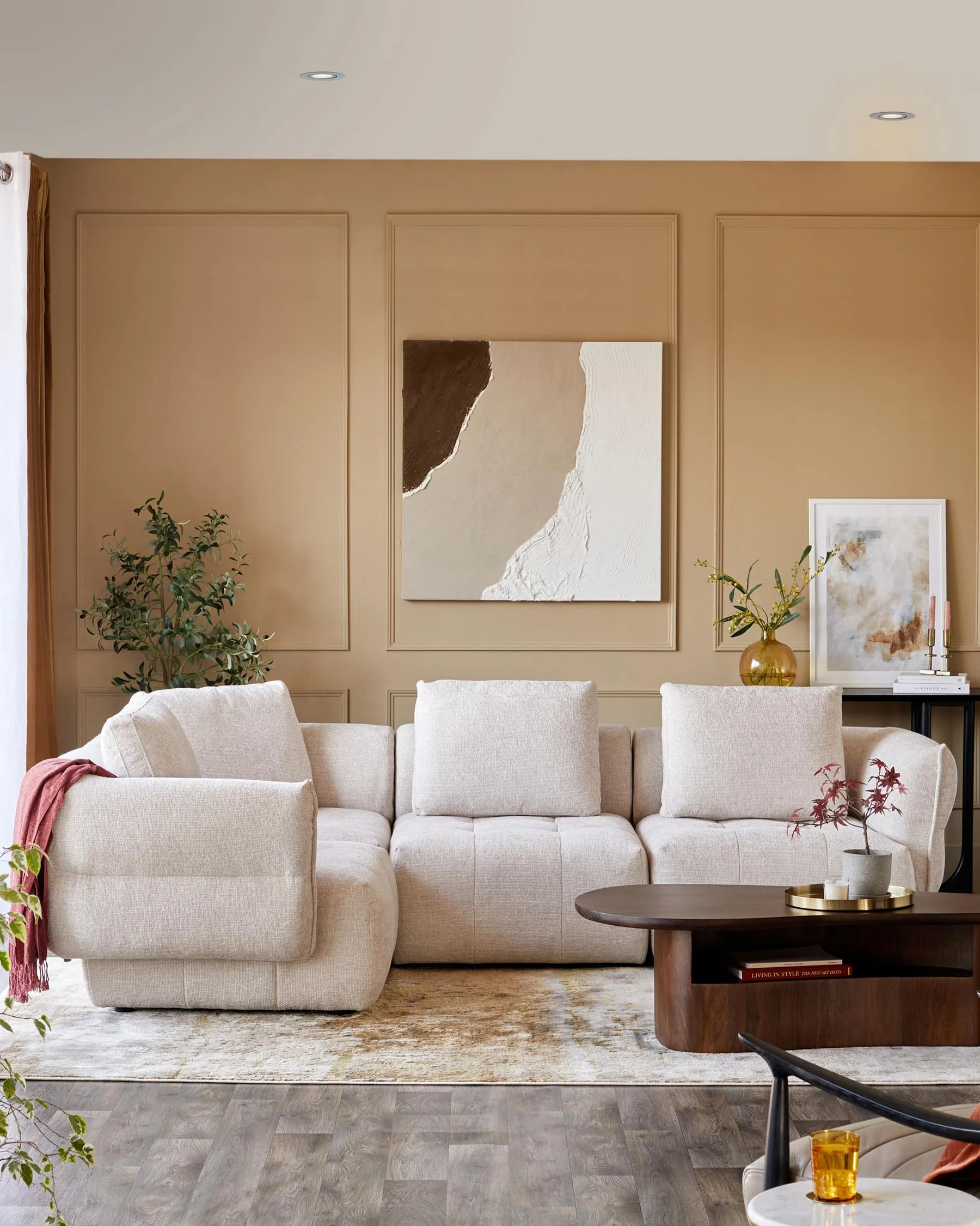 Lillian natural weave small corner sofa - Image 3