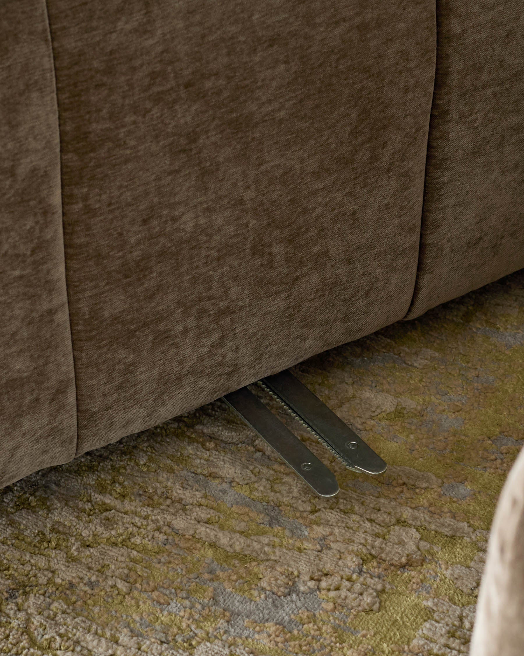 Lillian mocha fabric left hand small corner chaise sofa - Image 8