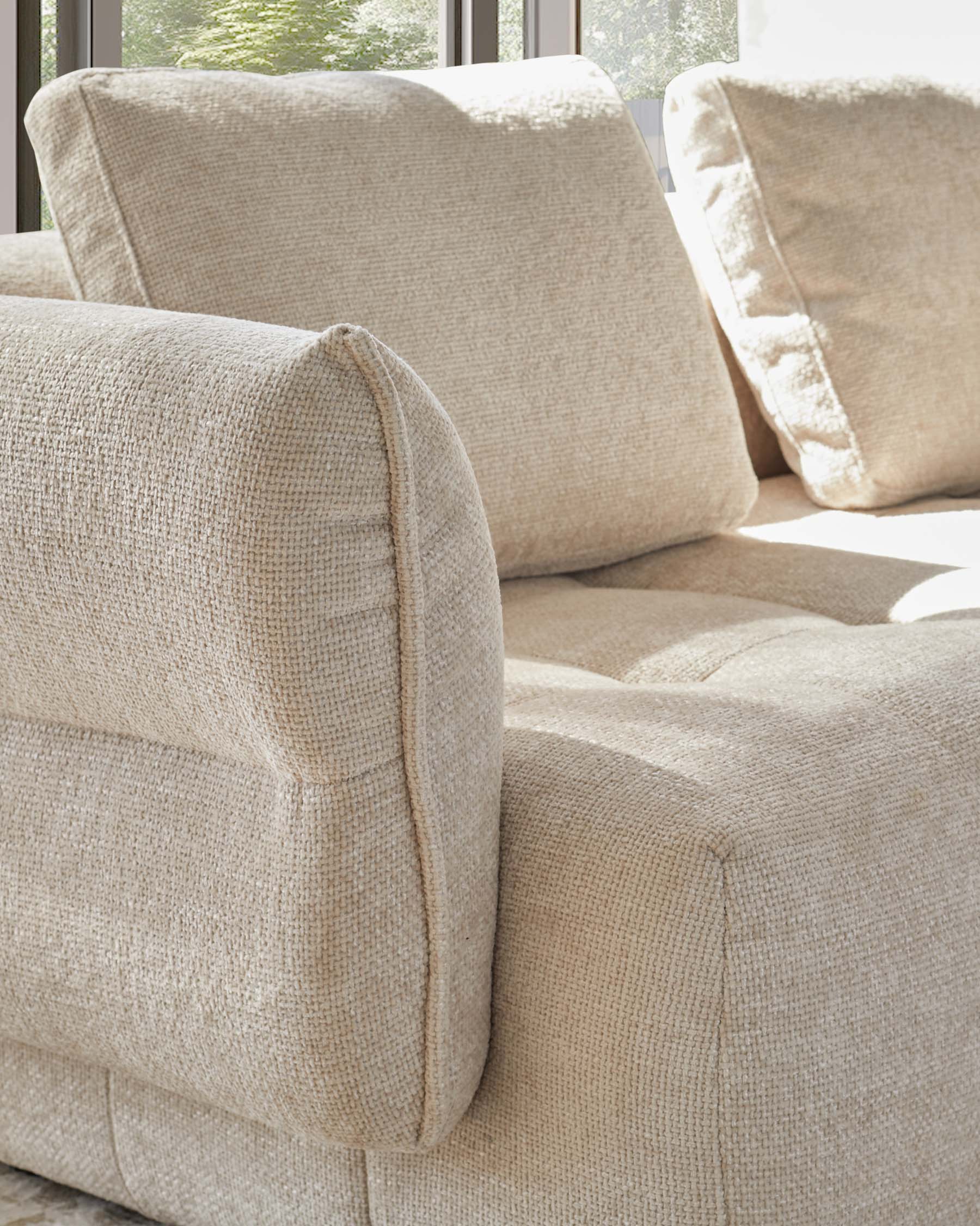 Lillian natural weave left hand small corner chaise sofa - Image 7