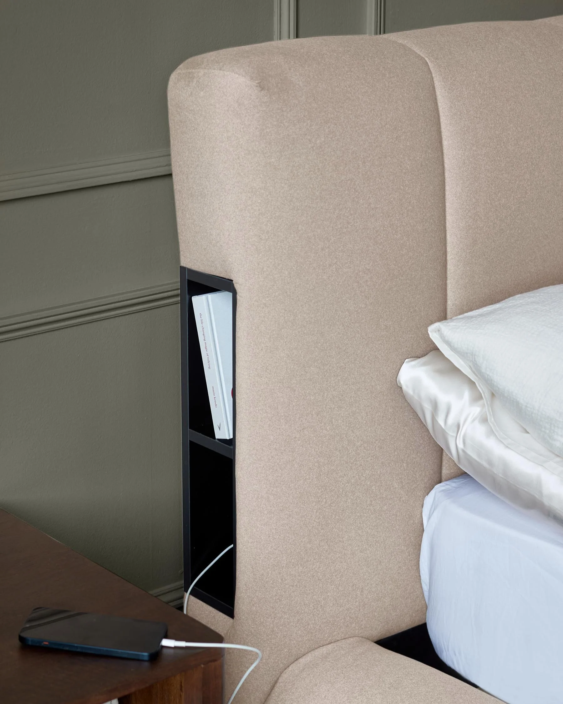 Lillian cream plush fabric super king size ottoman storage bed - Image 3