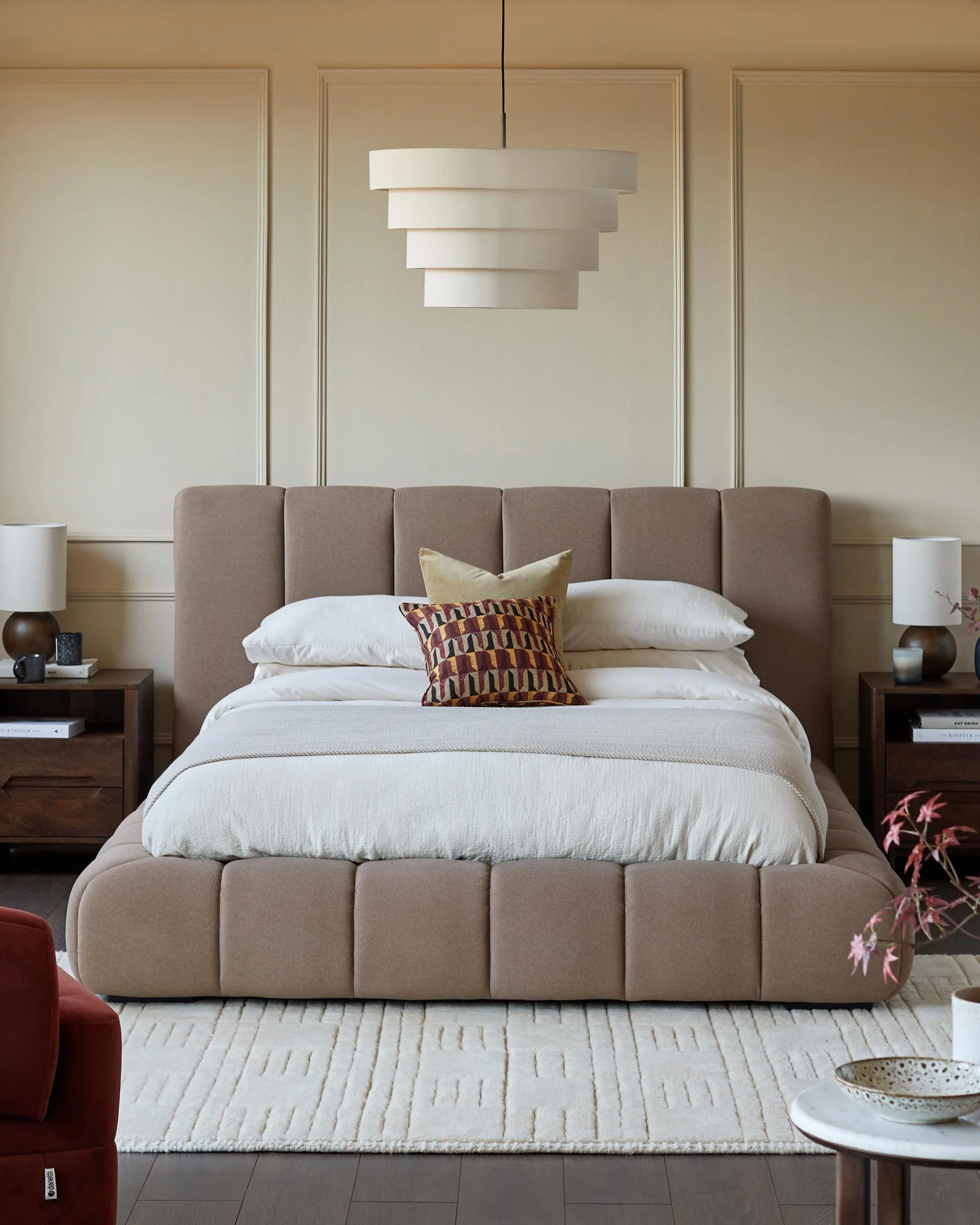 Lillian mocha fabric super king ottoman storage bed - Image 2
