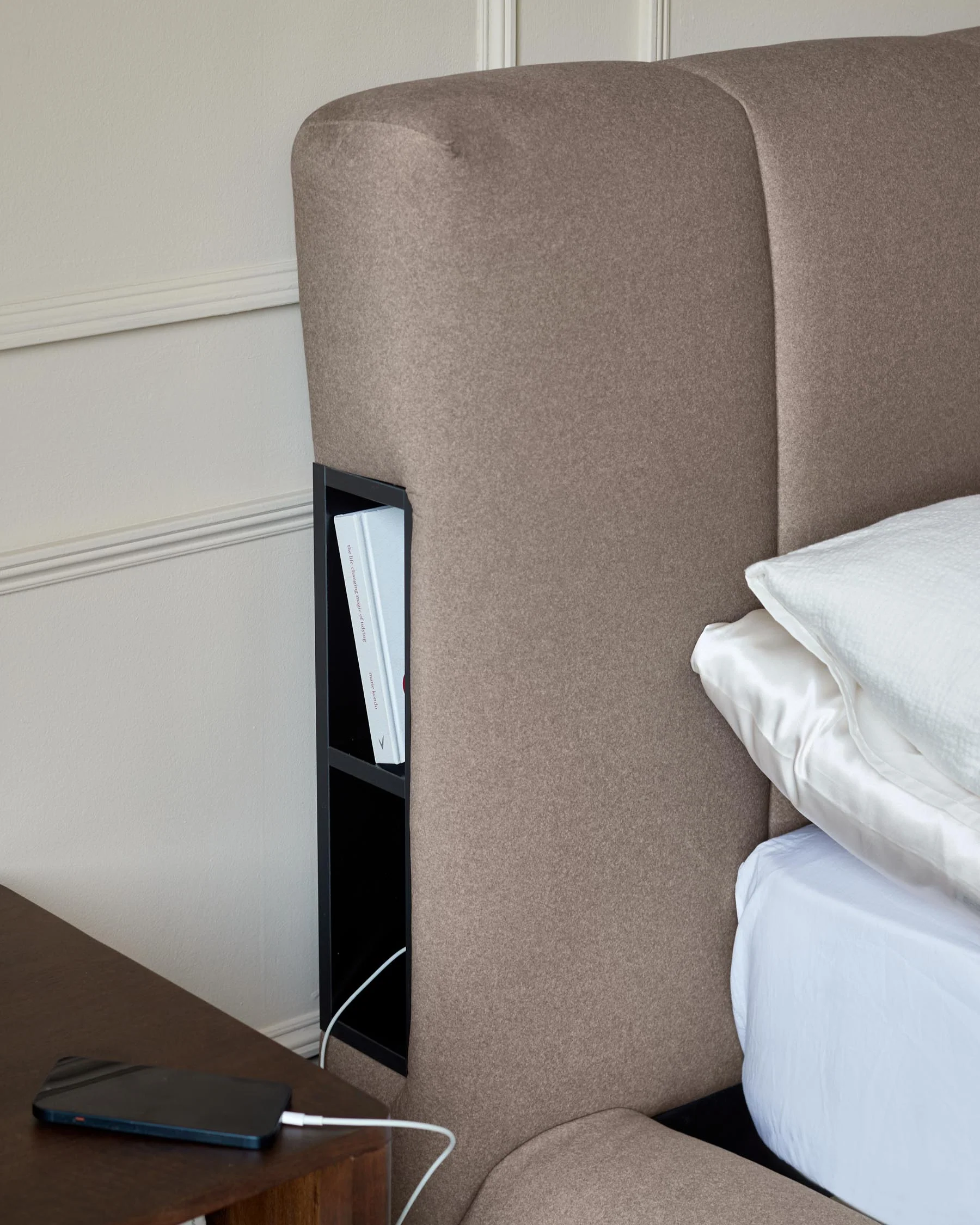 Lillian mocha fabric super king ottoman storage bed - Image 3