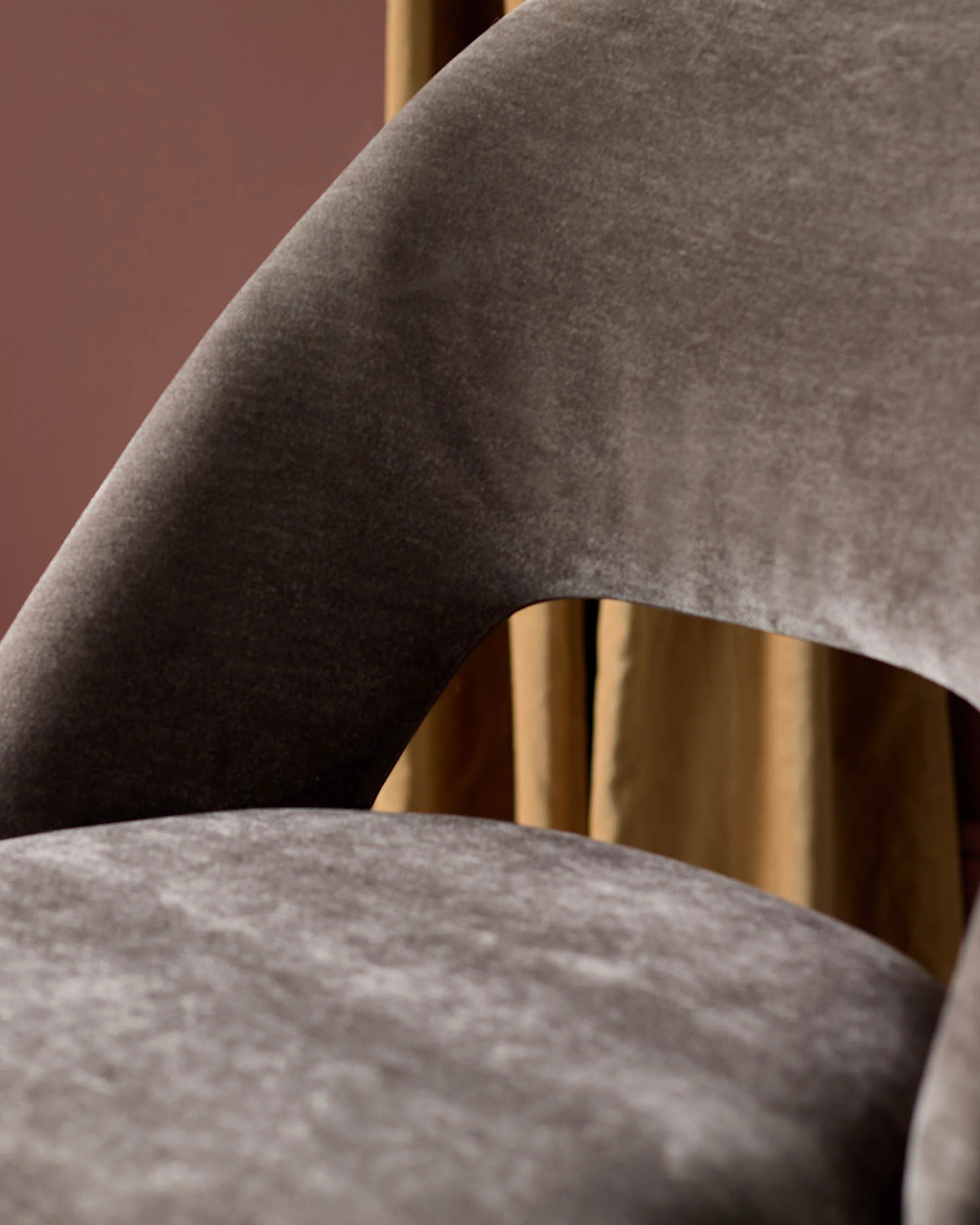 Lottie mocha fabric dining chair - Image 5