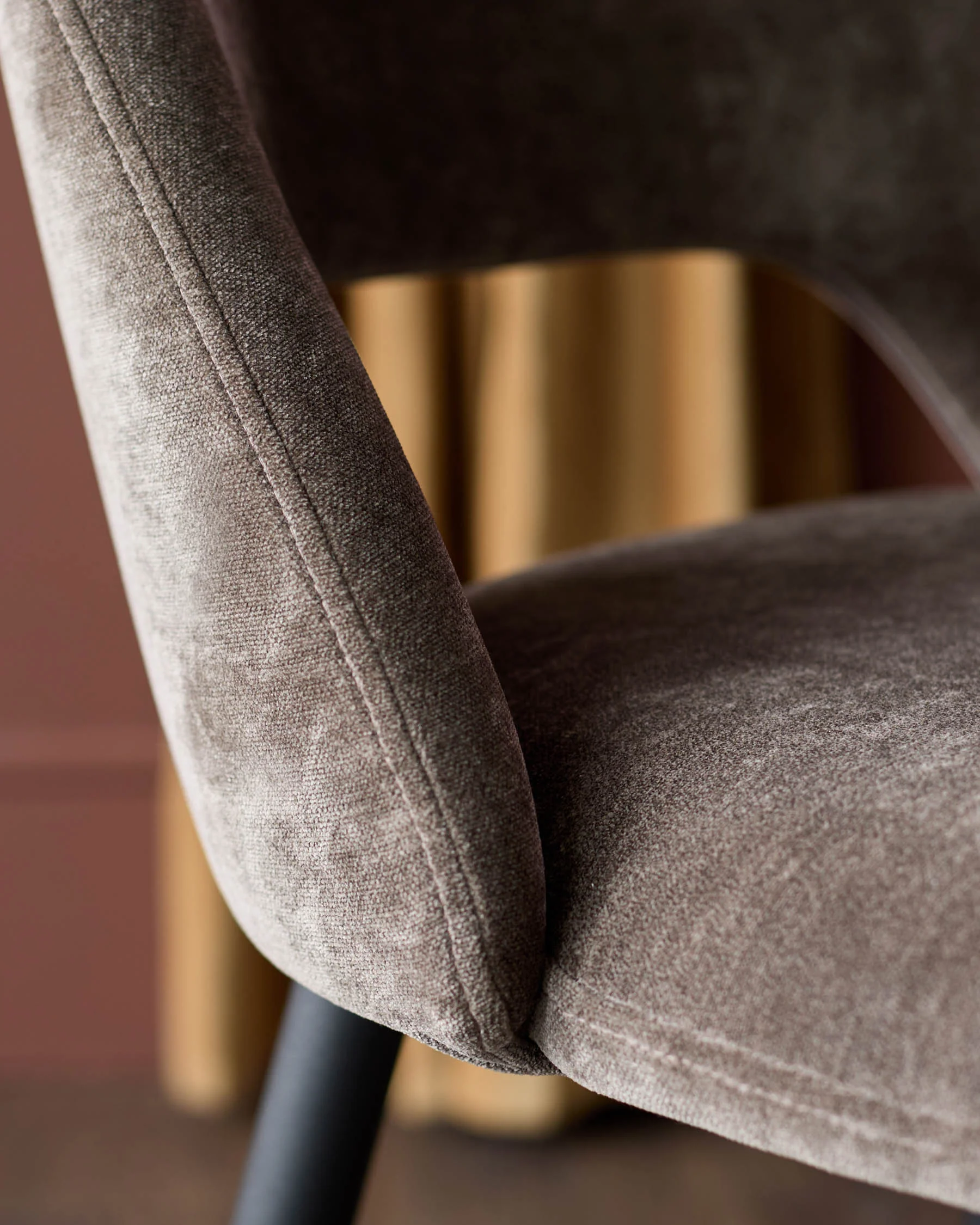 Lottie mocha fabric dining chair - Image 8