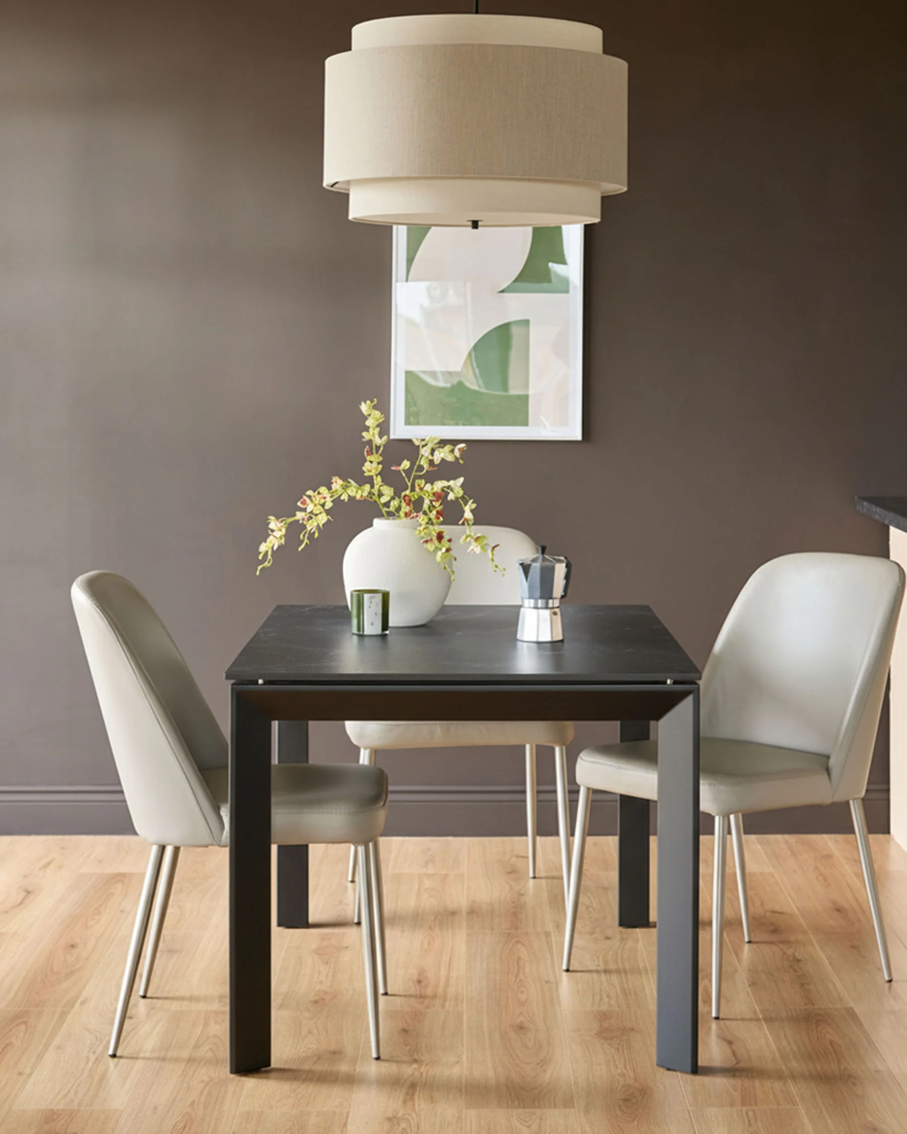 Louis Dark Grey Ceramic Extending 6 To 8 Seater Dining Table - Image 3