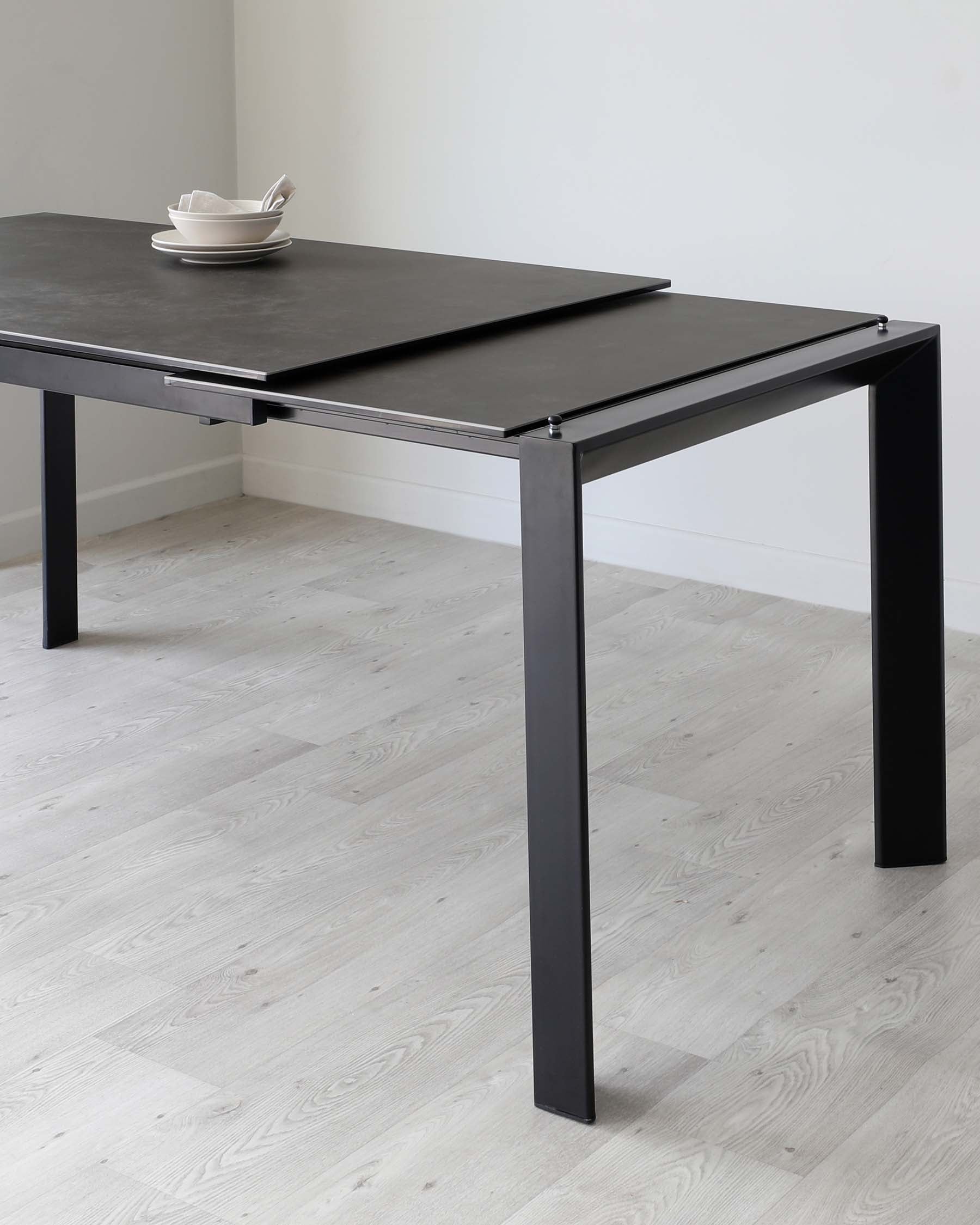 Louis Dark Grey Ceramic Extending 6 To 8 Seater Dining Table - Image 6