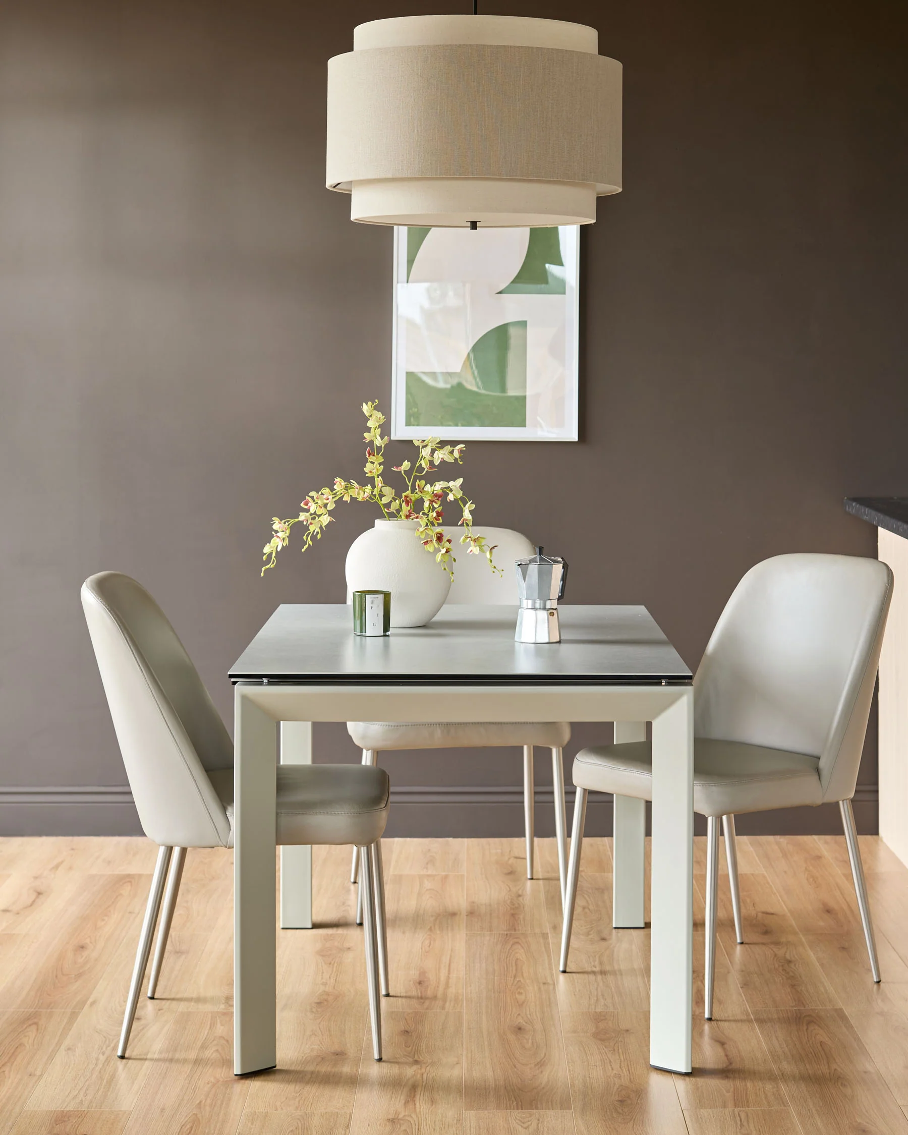 Louis Light Grey Ceramic Extending 6 To 8 Seater Dining Table - Image 4