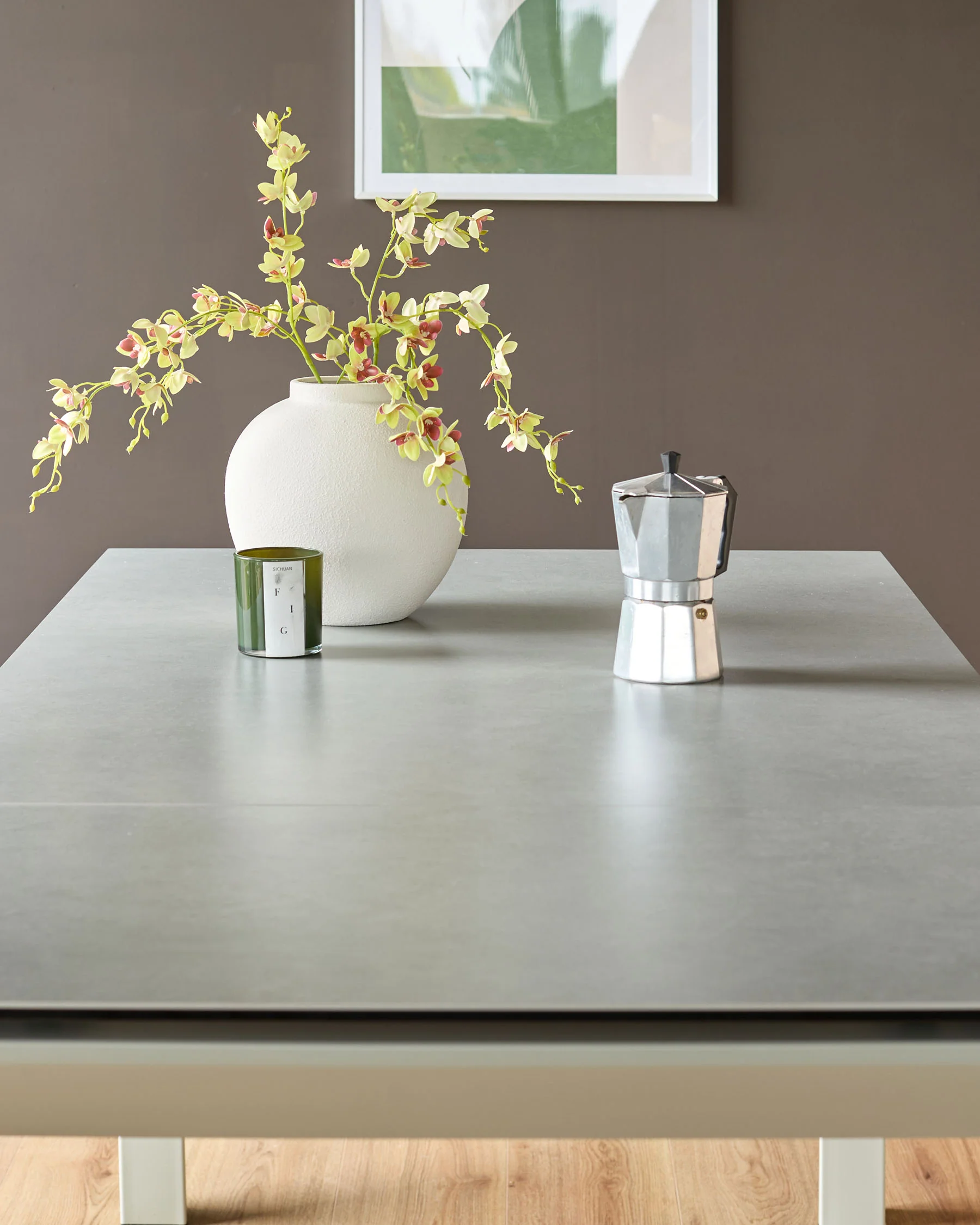 Louis Light Grey Ceramic Extending 6 To 8 Seater Dining Table - Image 7