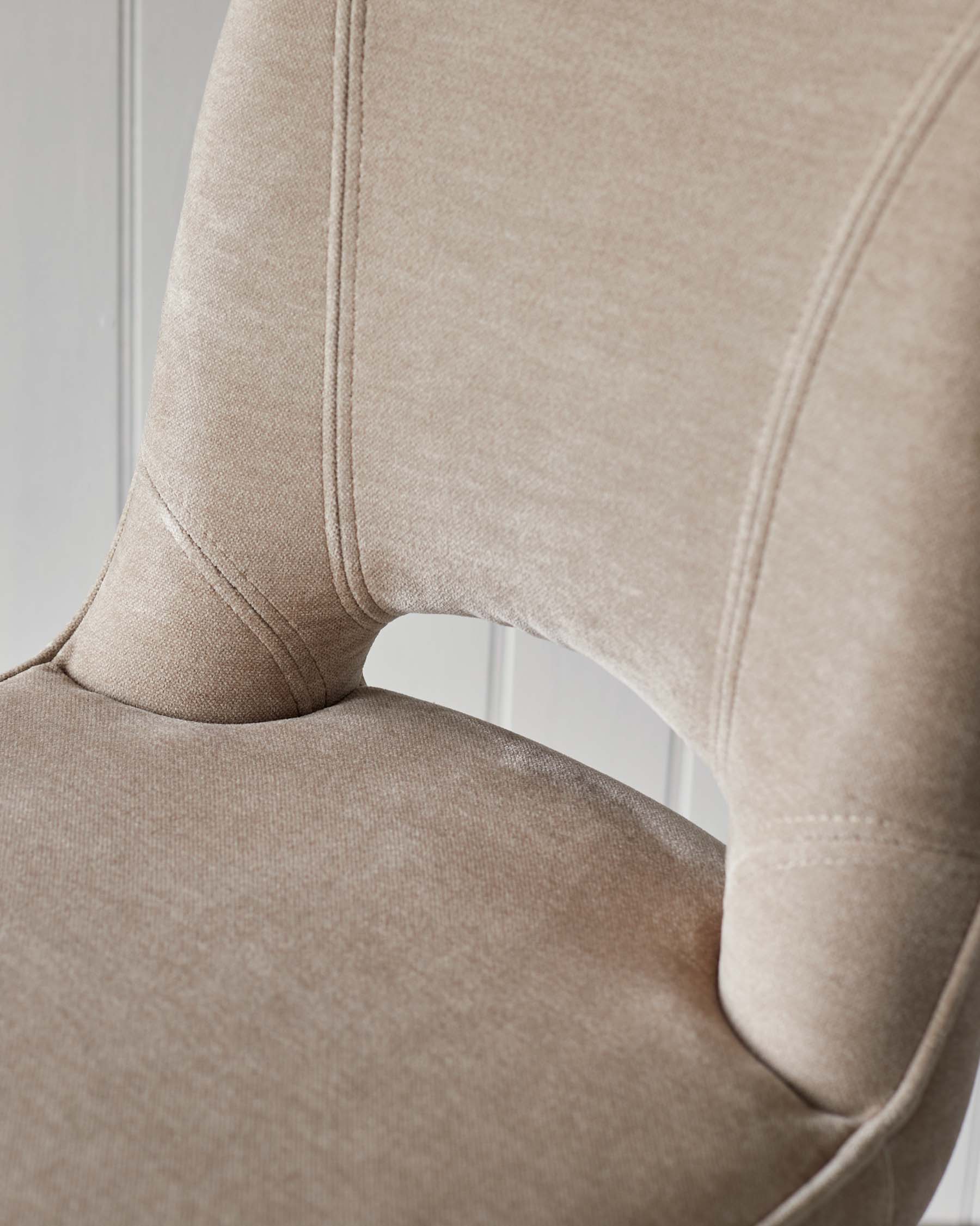 Ludo champagne fabric gas lift bar stool - Image 4