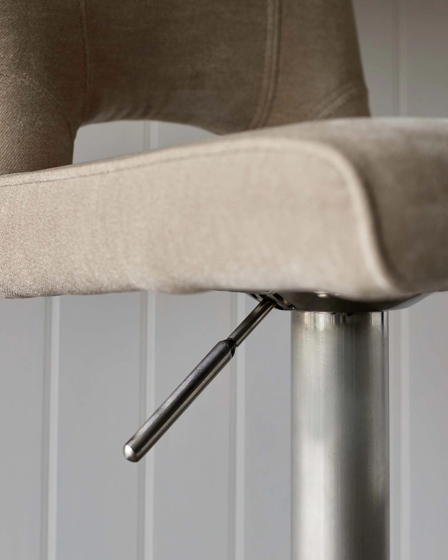 Ludo champagne fabric gas lift bar stool - Image 8
