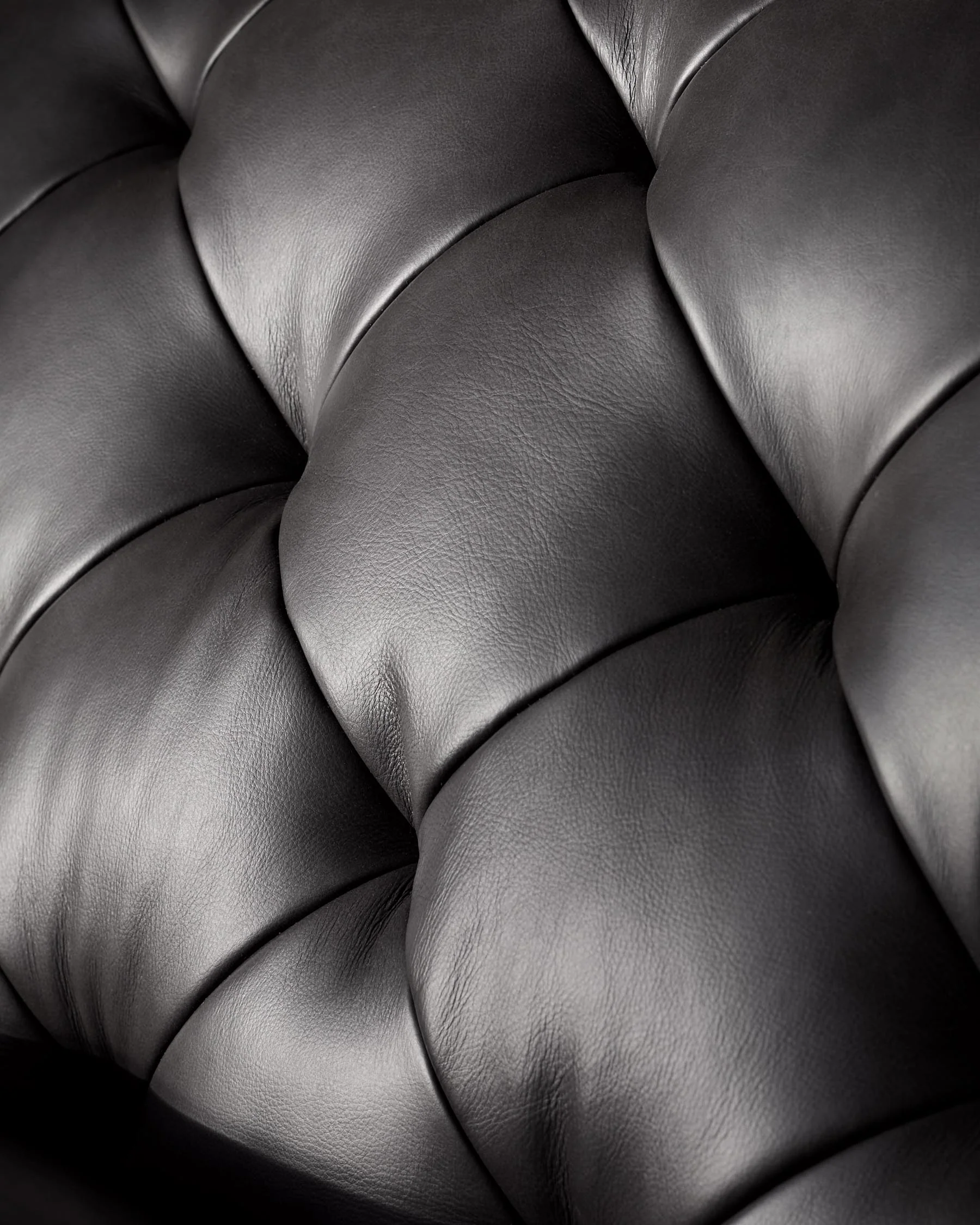 Luxe black leather 2 seater sofa - Image 4