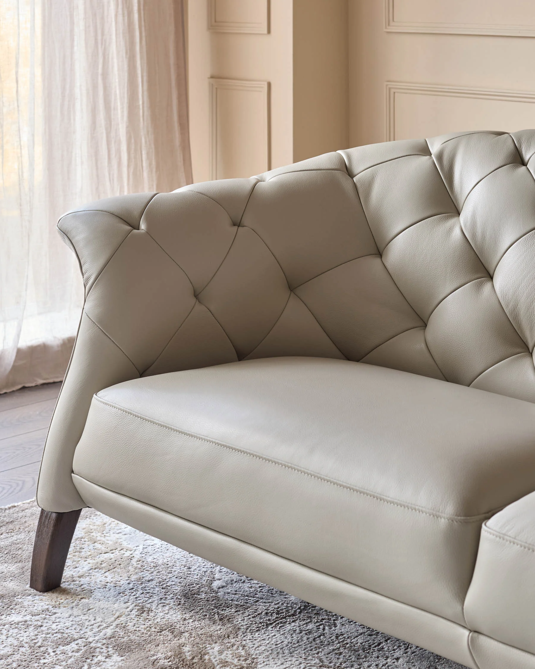 Luxe natural leather 2 seater sofa - Image 10