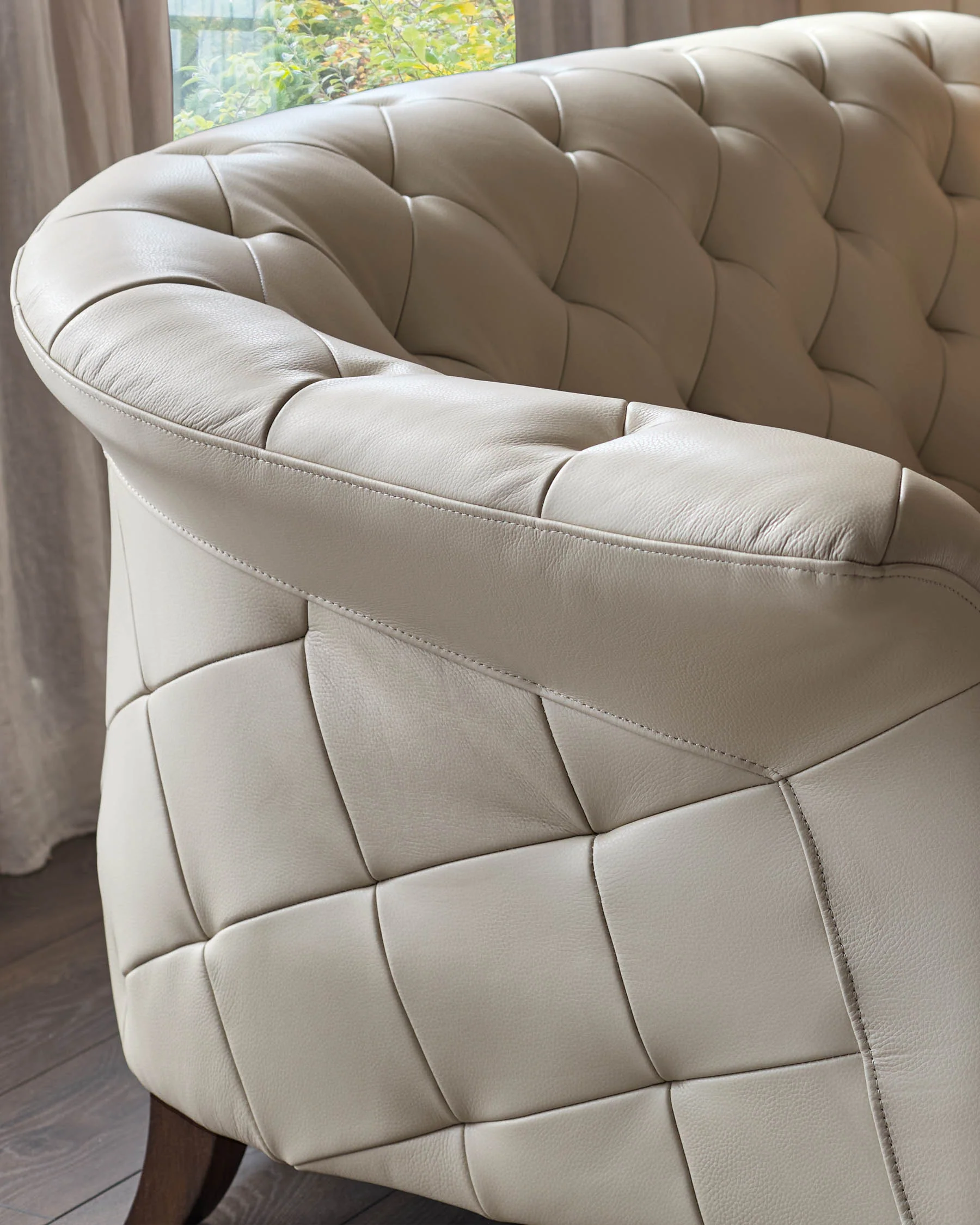 Luxe natural leather 2 seater sofa - Image 3