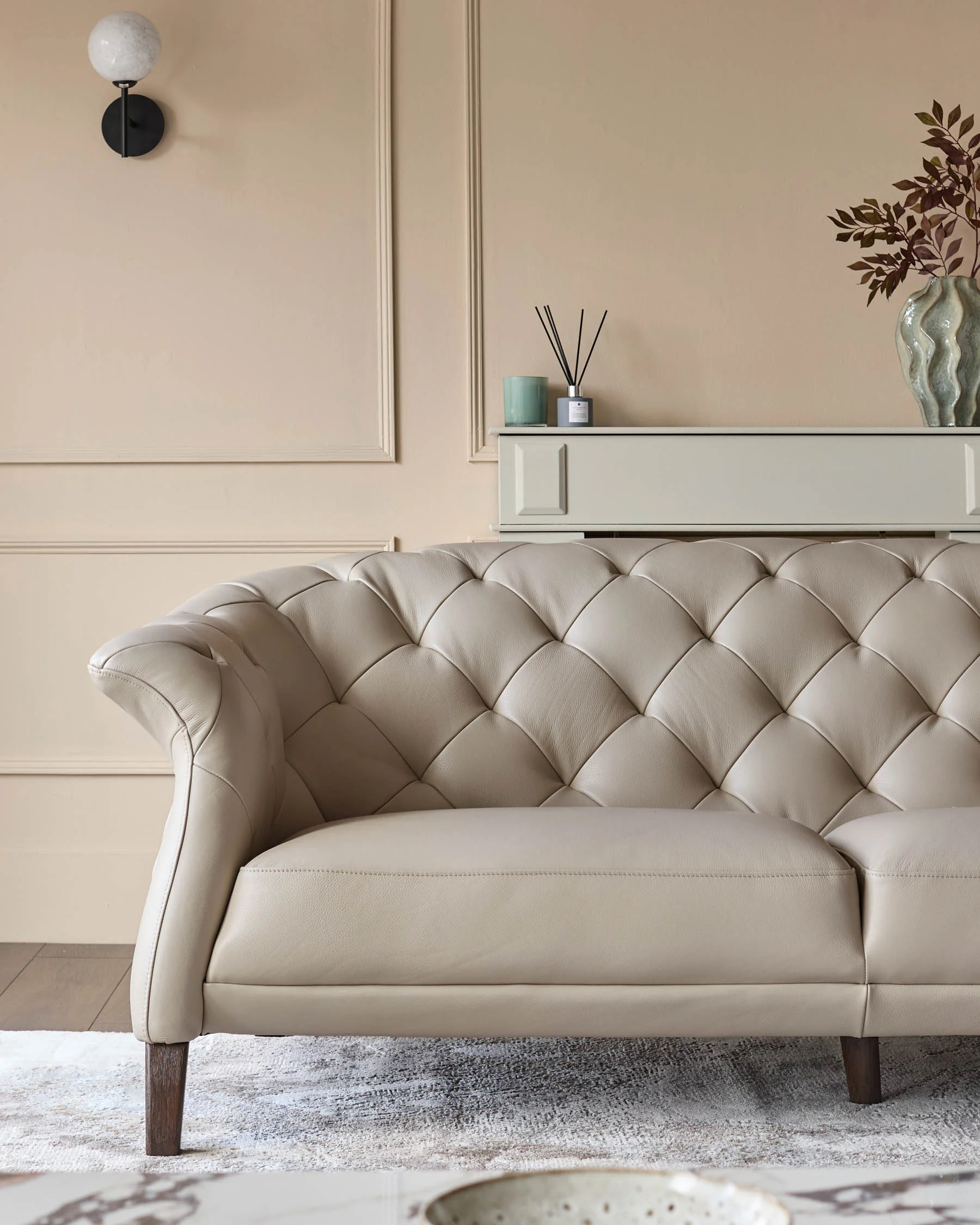 Luxe natural leather 2 seater sofa - Image 7