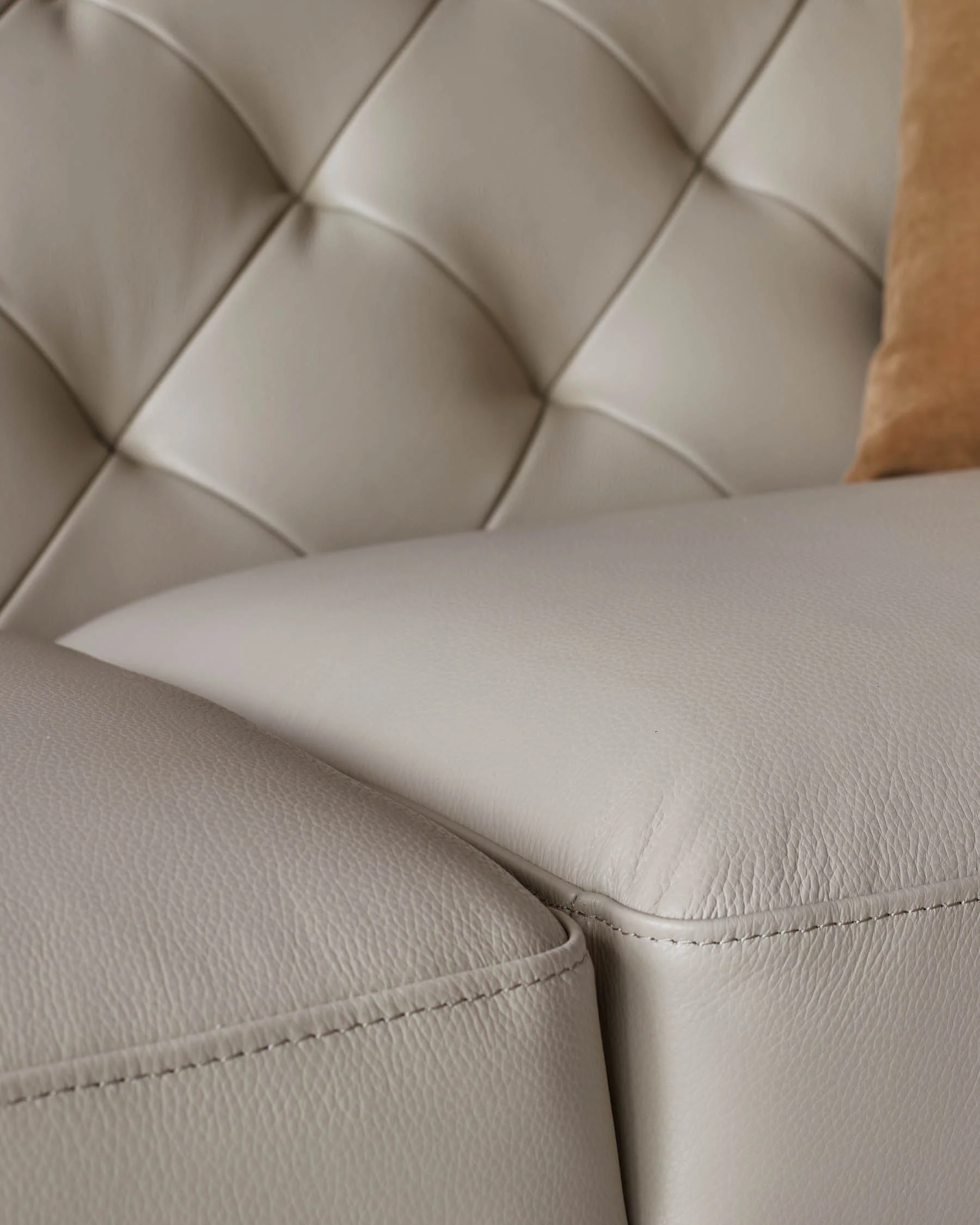 Luxe natural leather 2 seater sofa - Image 8