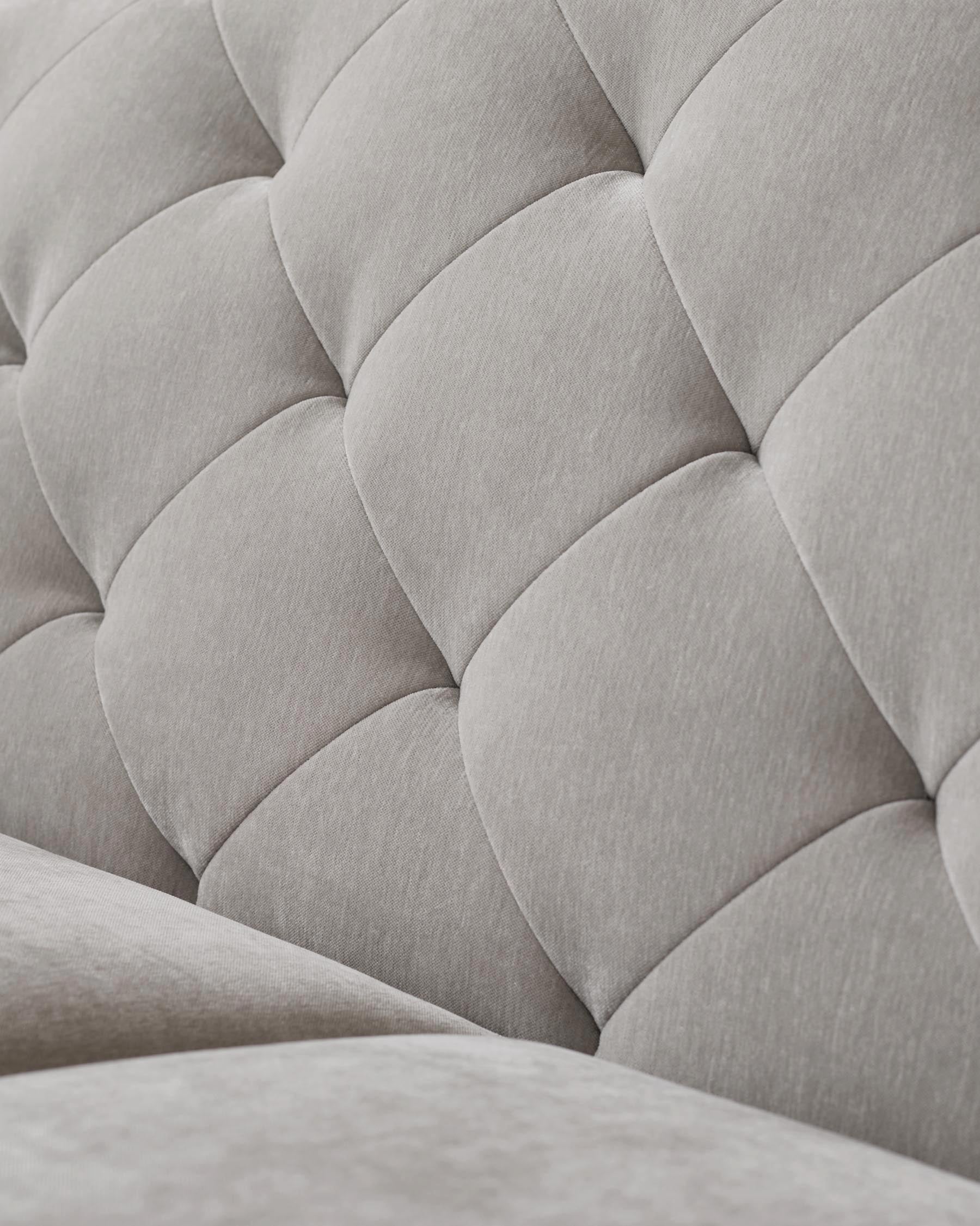 Luxe Light Grey Fabric Armchair - Image 3