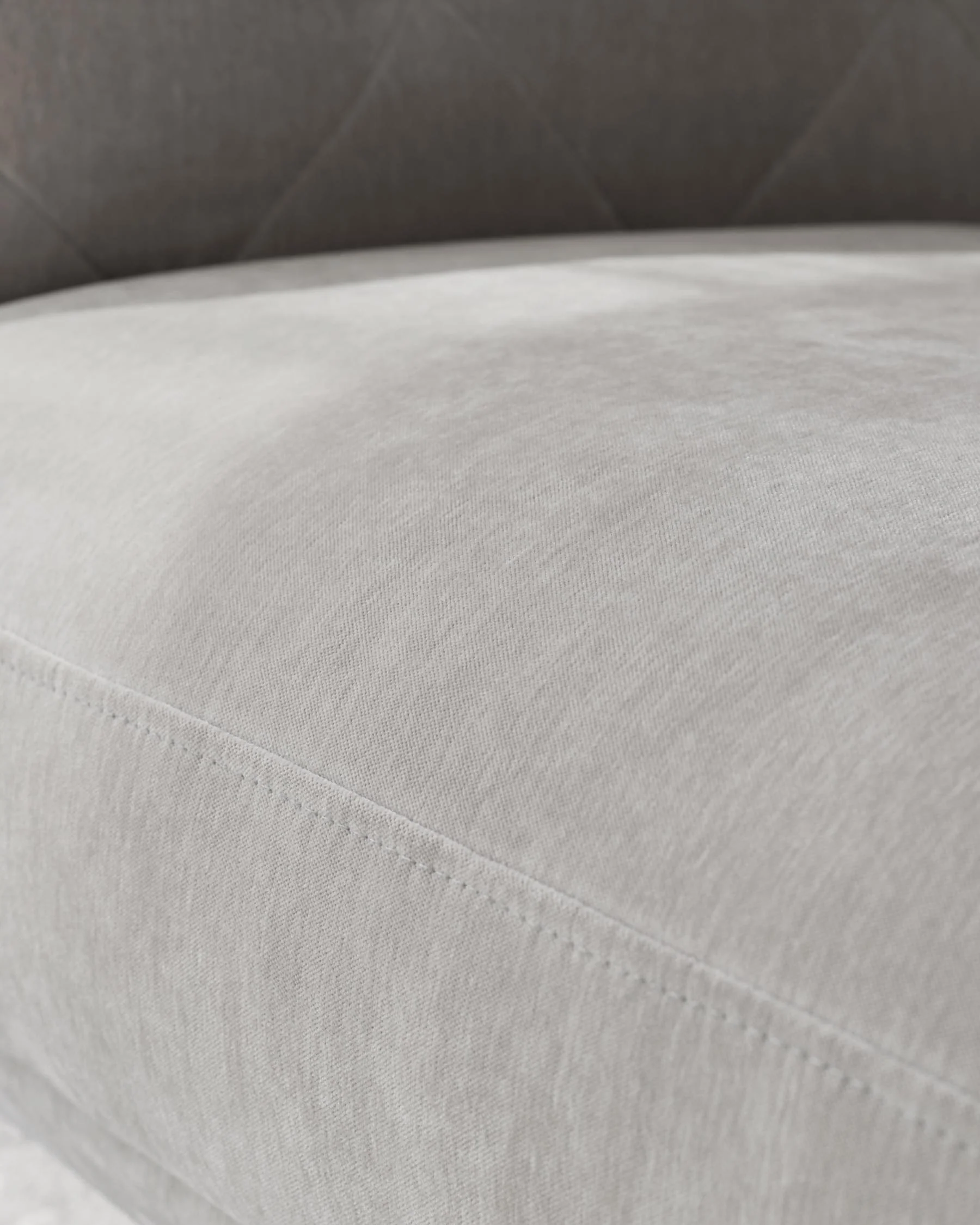 Luxe Light Grey Fabric Armchair - Image 4