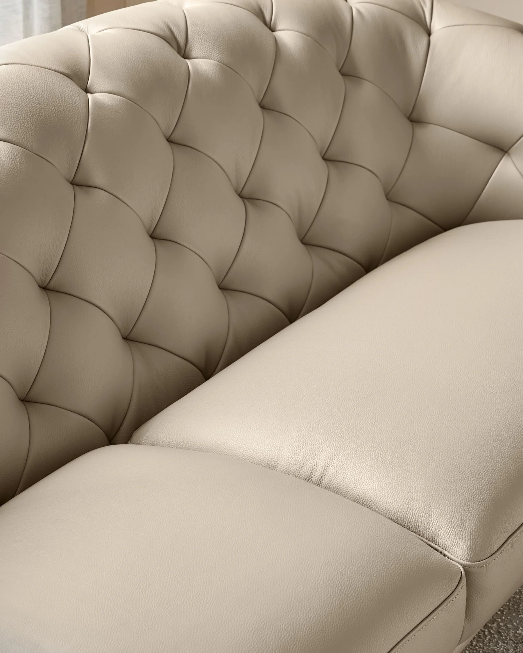 Luxe natural leather 3 seater sofa - Image 2