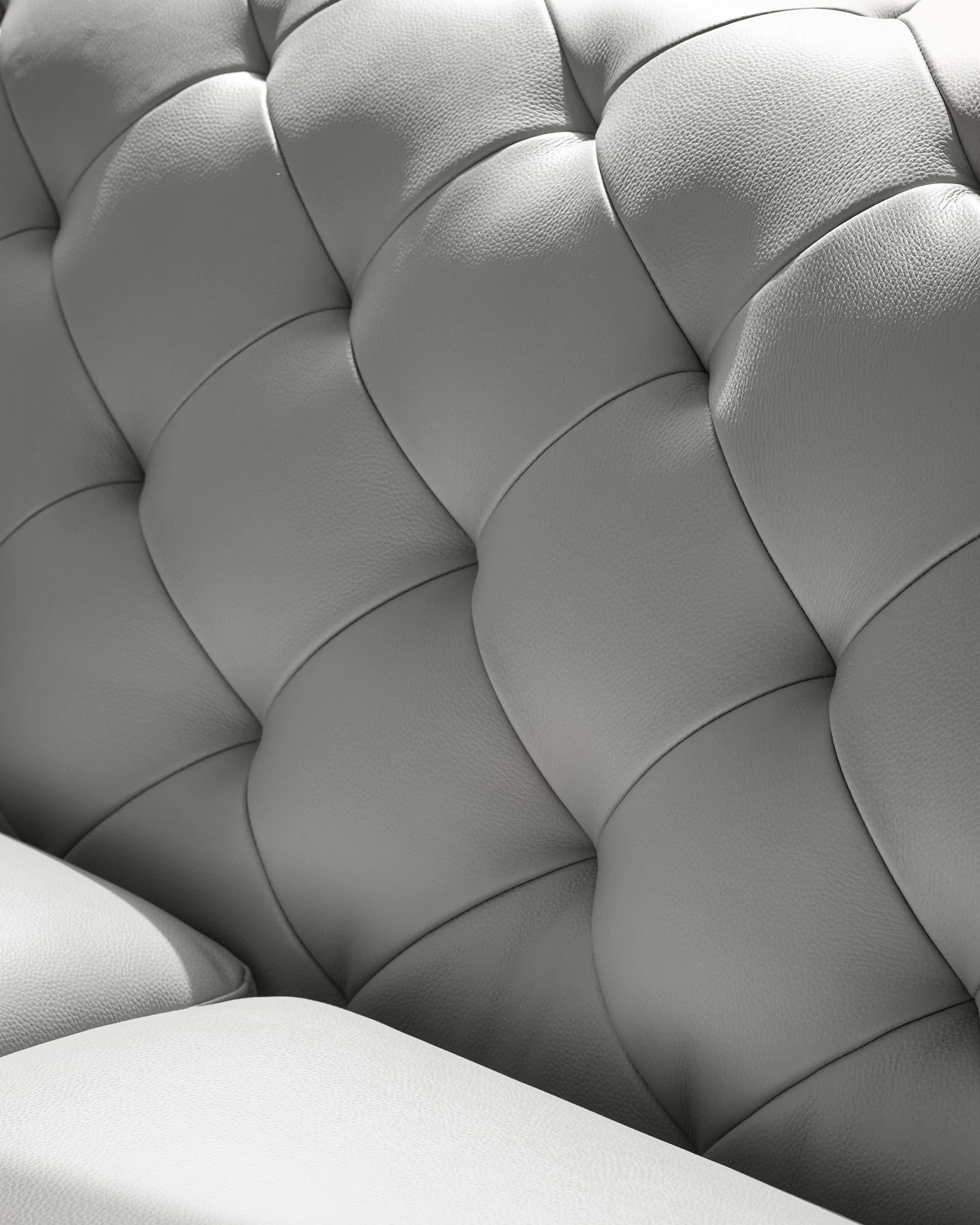 Luxe natural grey leather with dark wood 3 seater sofa - Image 6