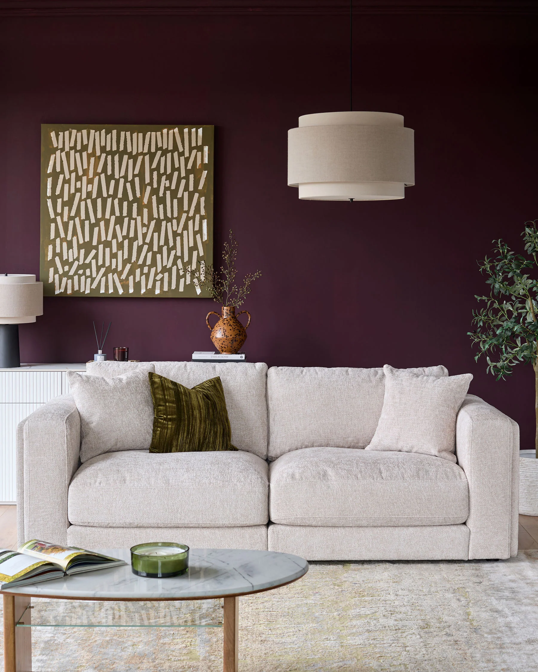 Lynetta natural weave 3 seater sofa - Image 2