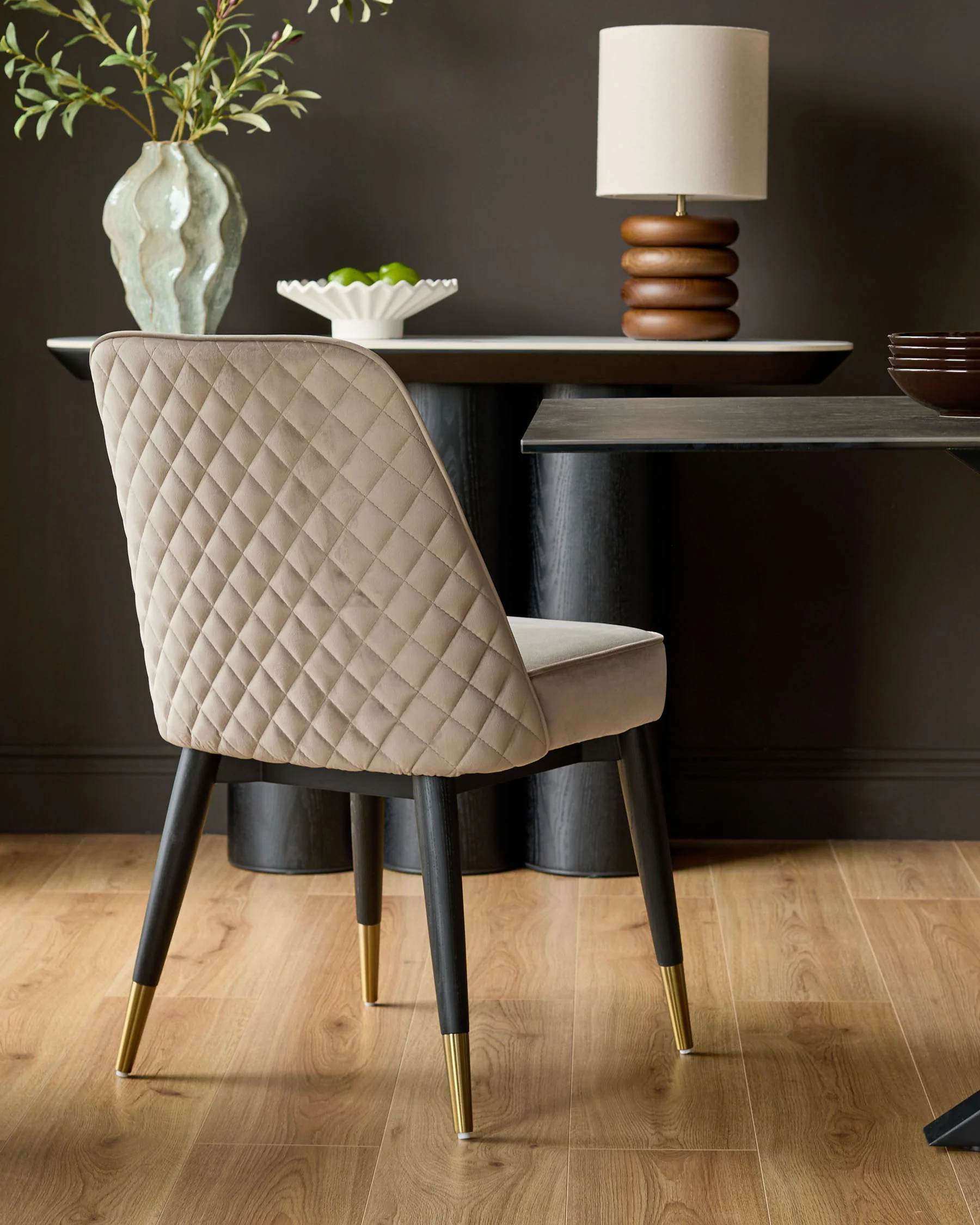 Mae Champagne Velvet Dining Chair - Image 3