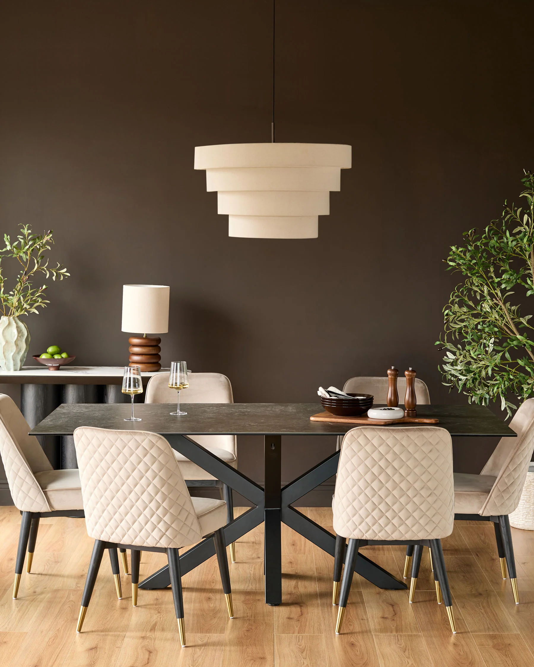 Mae Champagne Velvet Dining Chair - Image 4