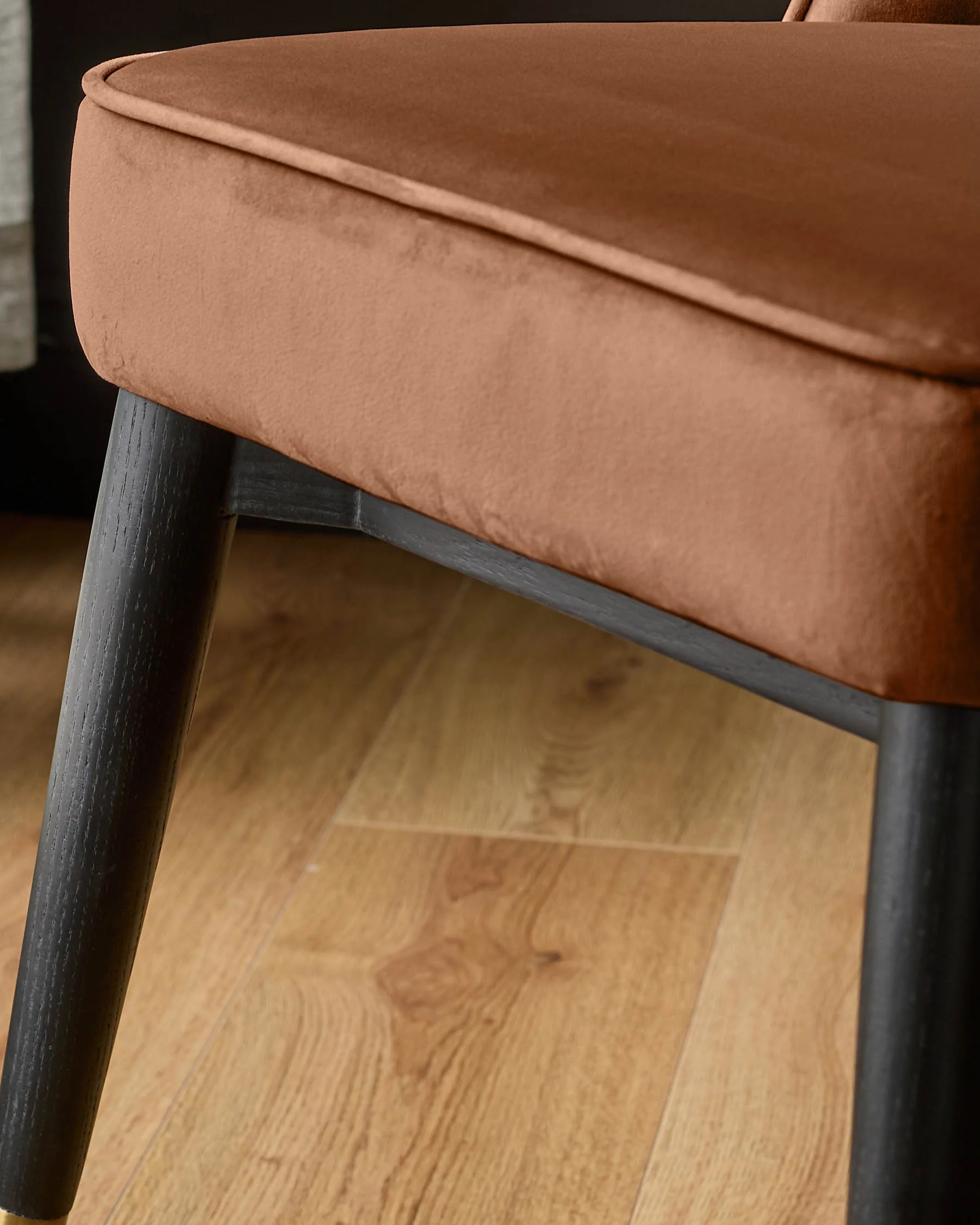 Mae Rust Velvet Dining Chair - Image 6