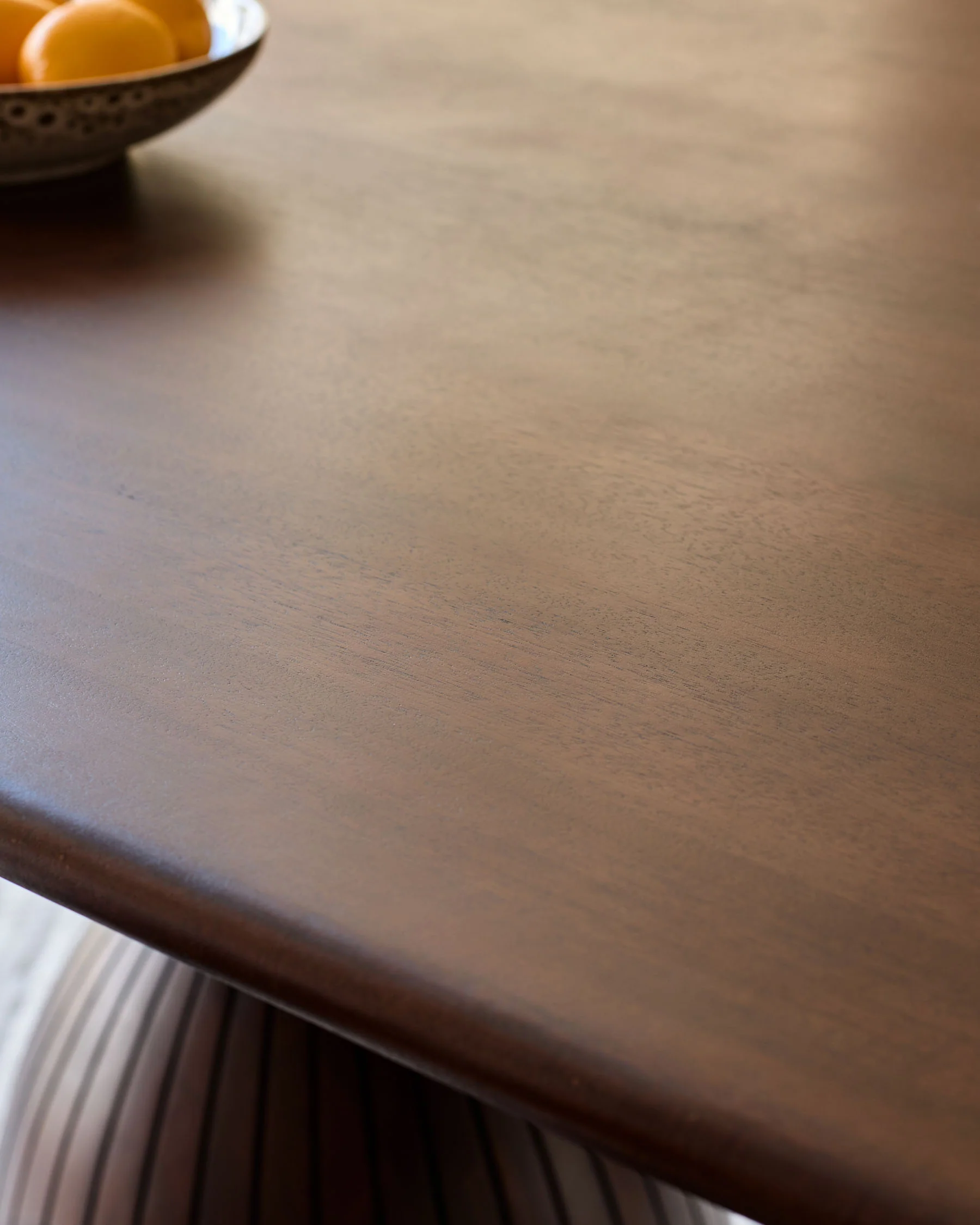 Malin dark wood 8 seater dining table - Image 10