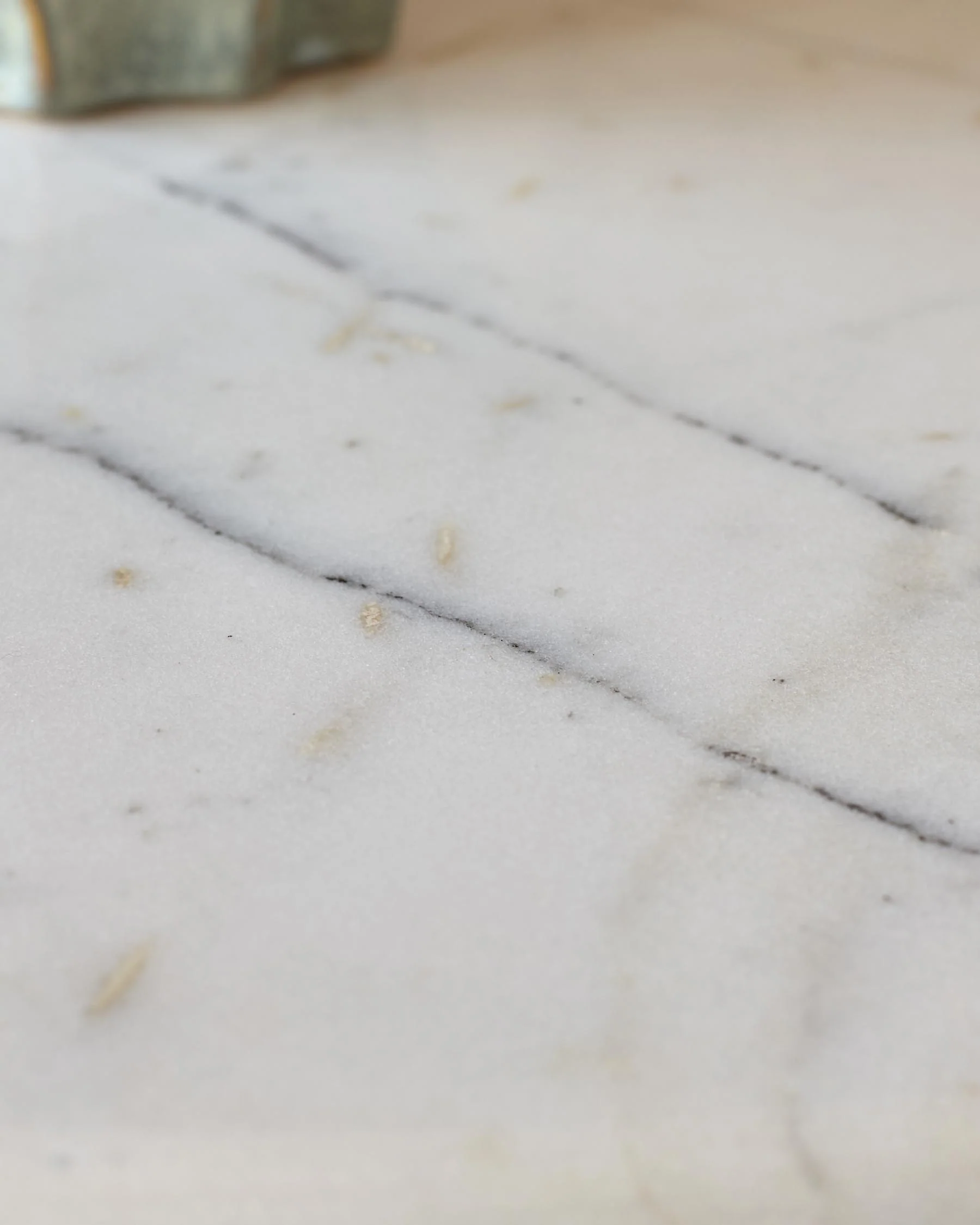 Malin white marble top dark wood coffee table - Image 7