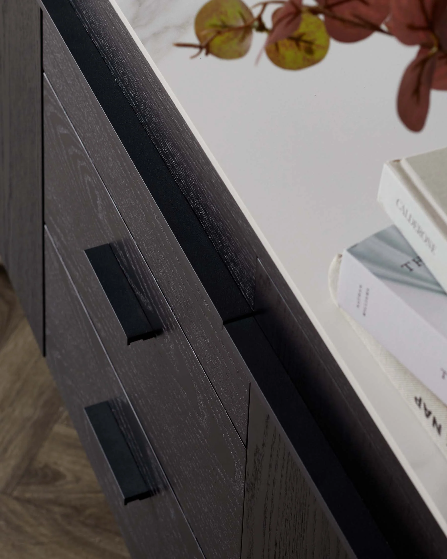 Manhattan Black Ash and Marbled Ceramic Large Sideboard - Image 6