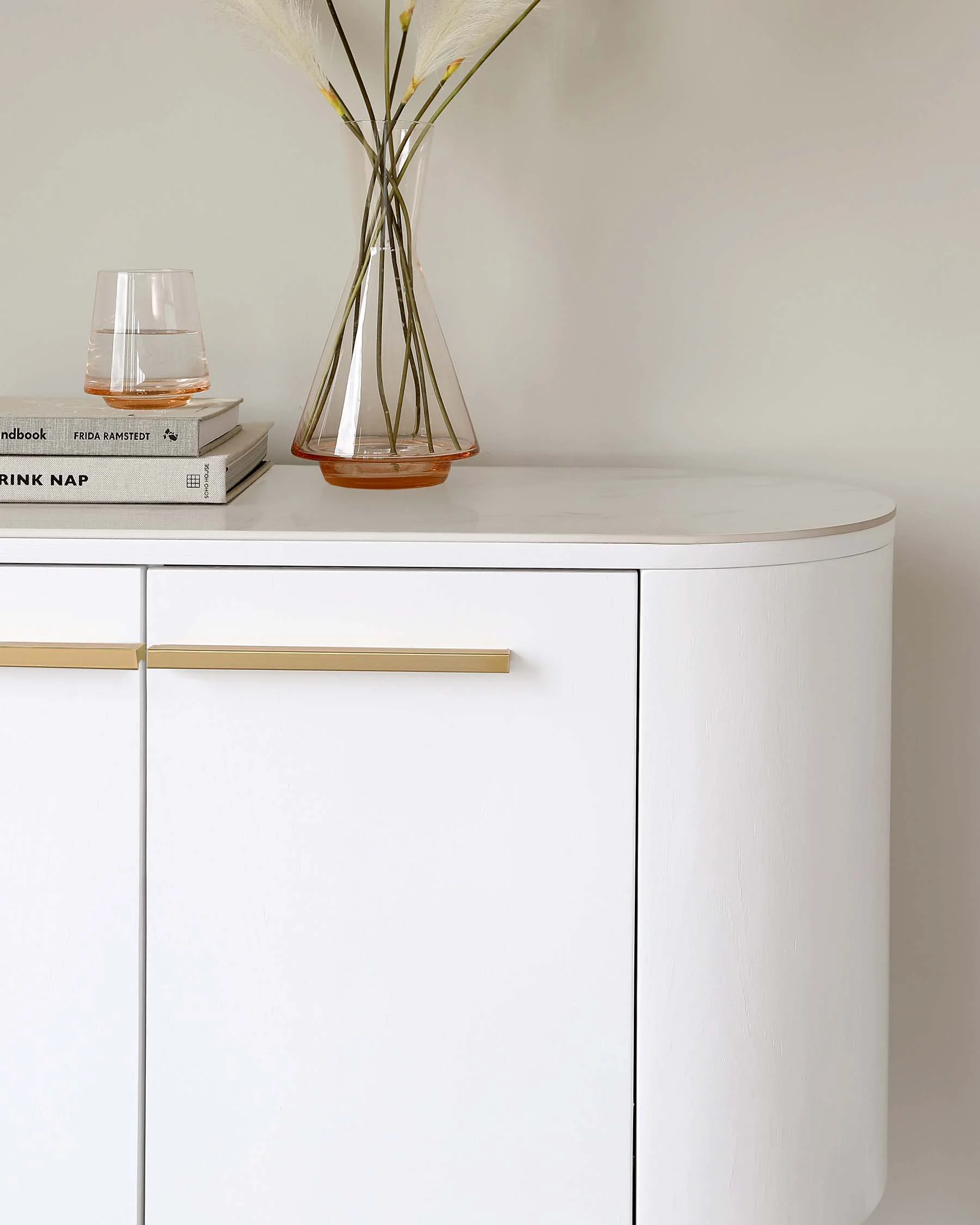 Manhattan White Oak and Marbled Ceramic Small Sideboard - Image 4