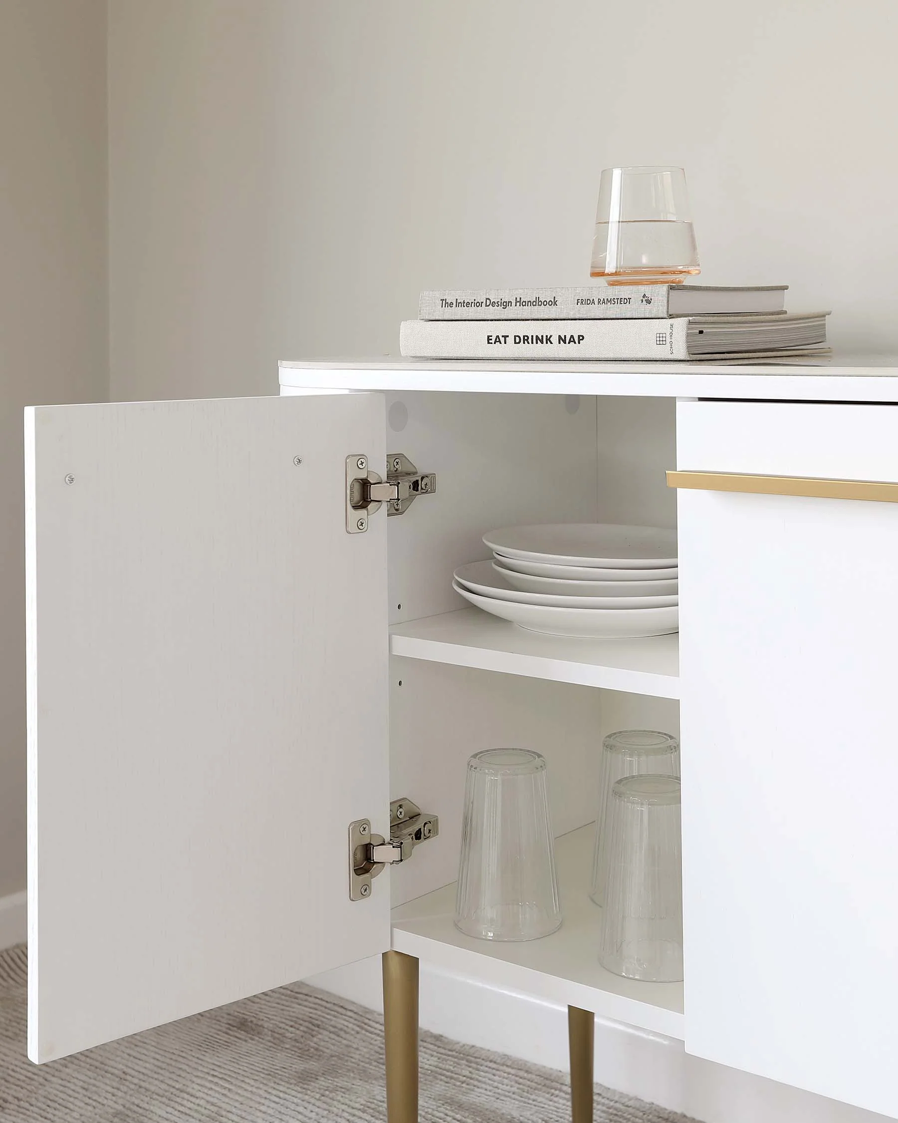 Manhattan White Oak and Marbled Ceramic Small Sideboard - Image 7