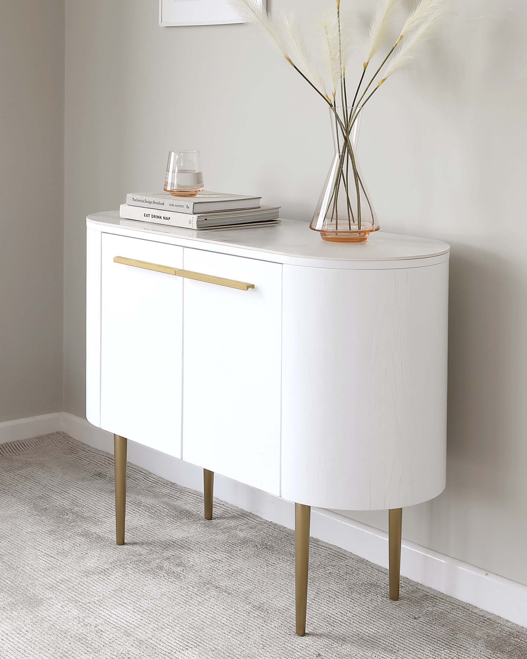 Manhattan White Oak and Marbled Ceramic Small Sideboard - Image 8